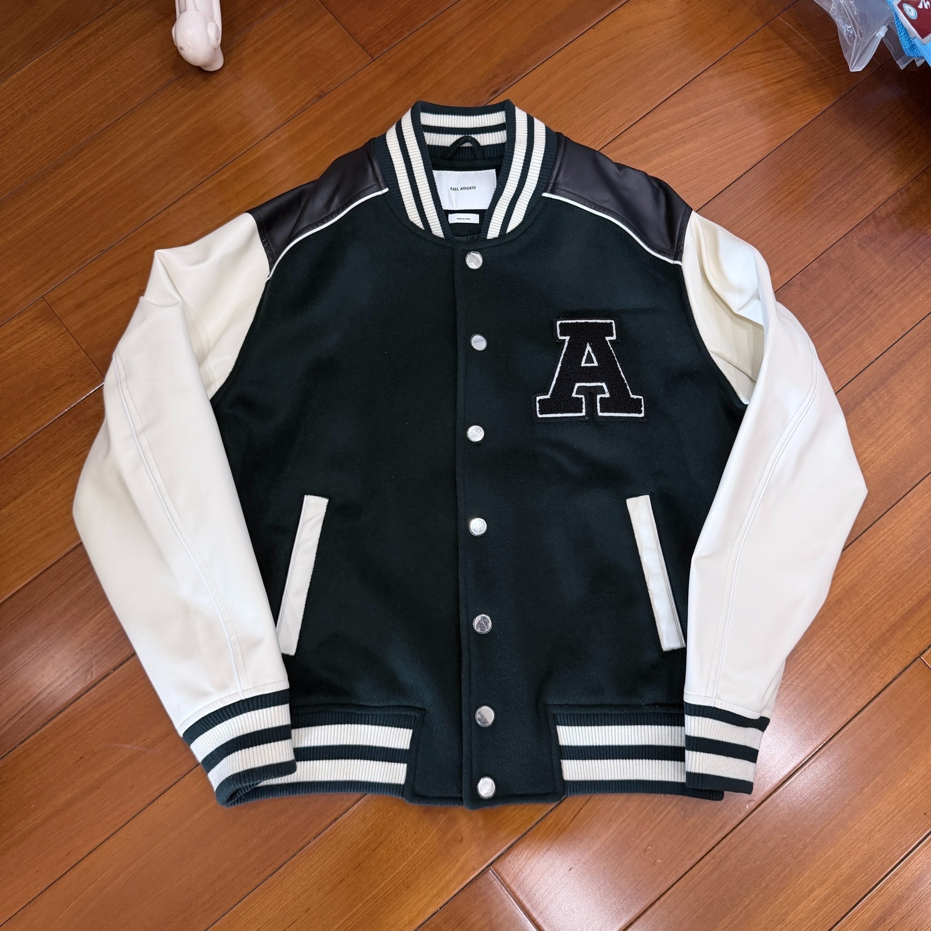 Axel Arigato Green White Varsity Jacket
