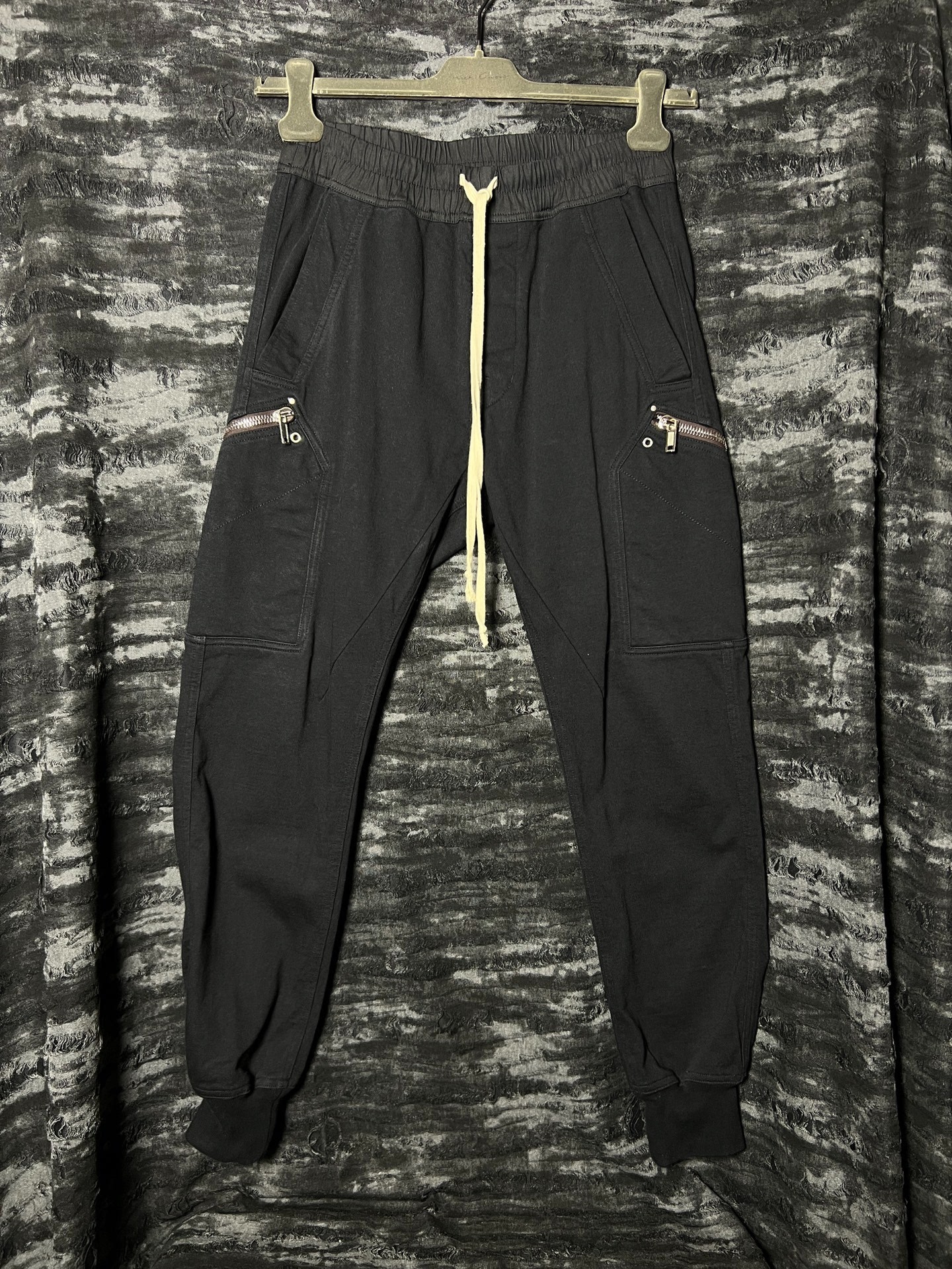 Rickowens 20FW Black Drop-Crotch Pants