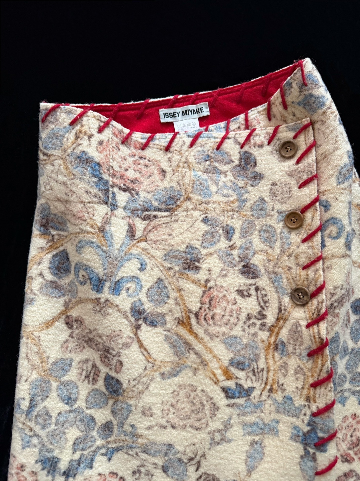 Issey Miyake 2003 Vintage Floral Wrap Skirt — front