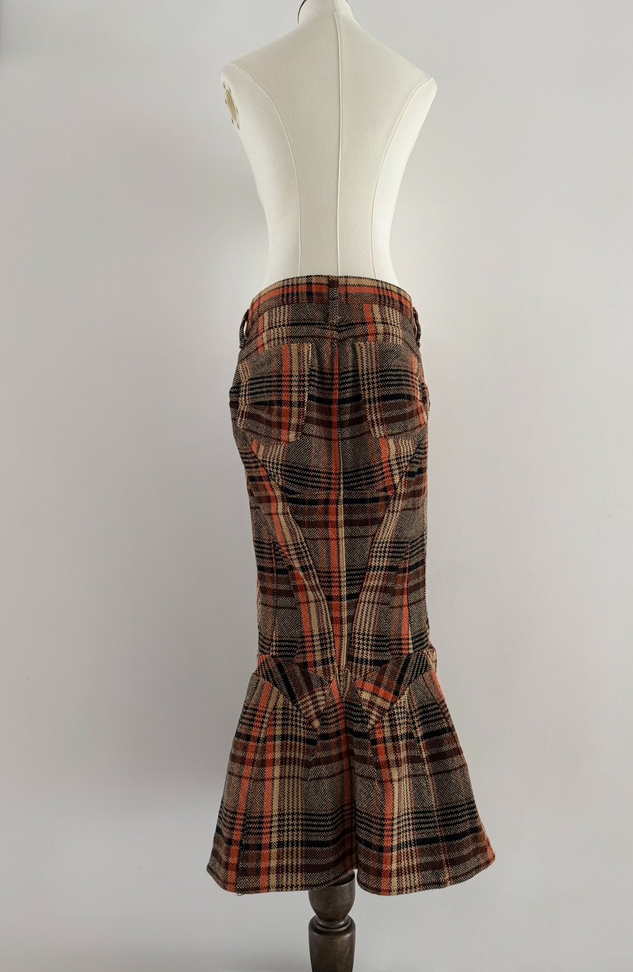 Junya Watanabe Plaid Mermaid Skirt — label