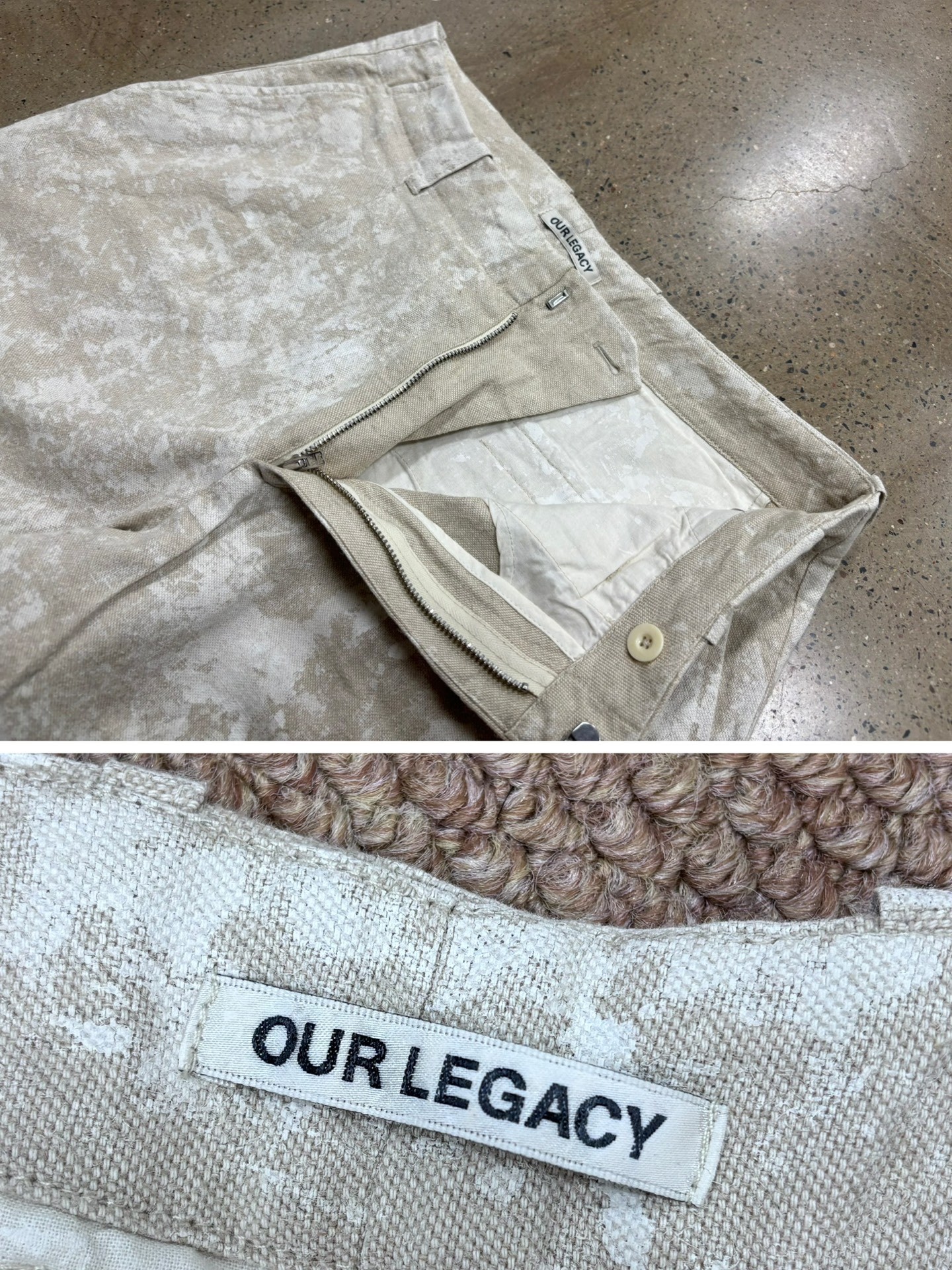 Our Legacy Wide-Leg Chino Pants — back