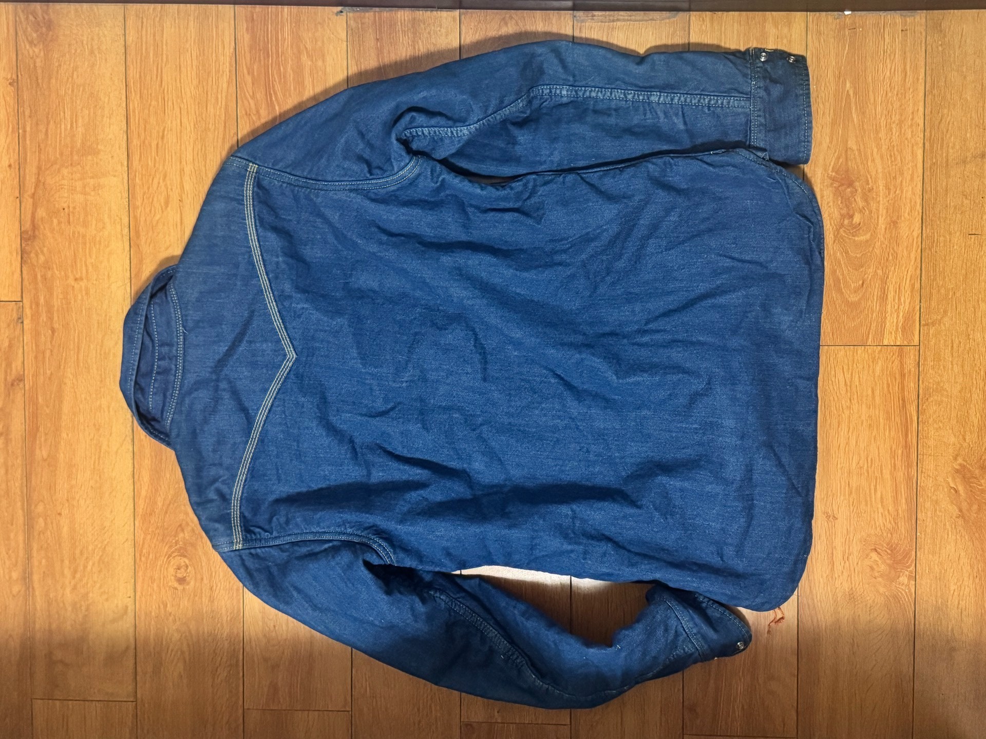 Iron Heart Blue Denim Shirt — front