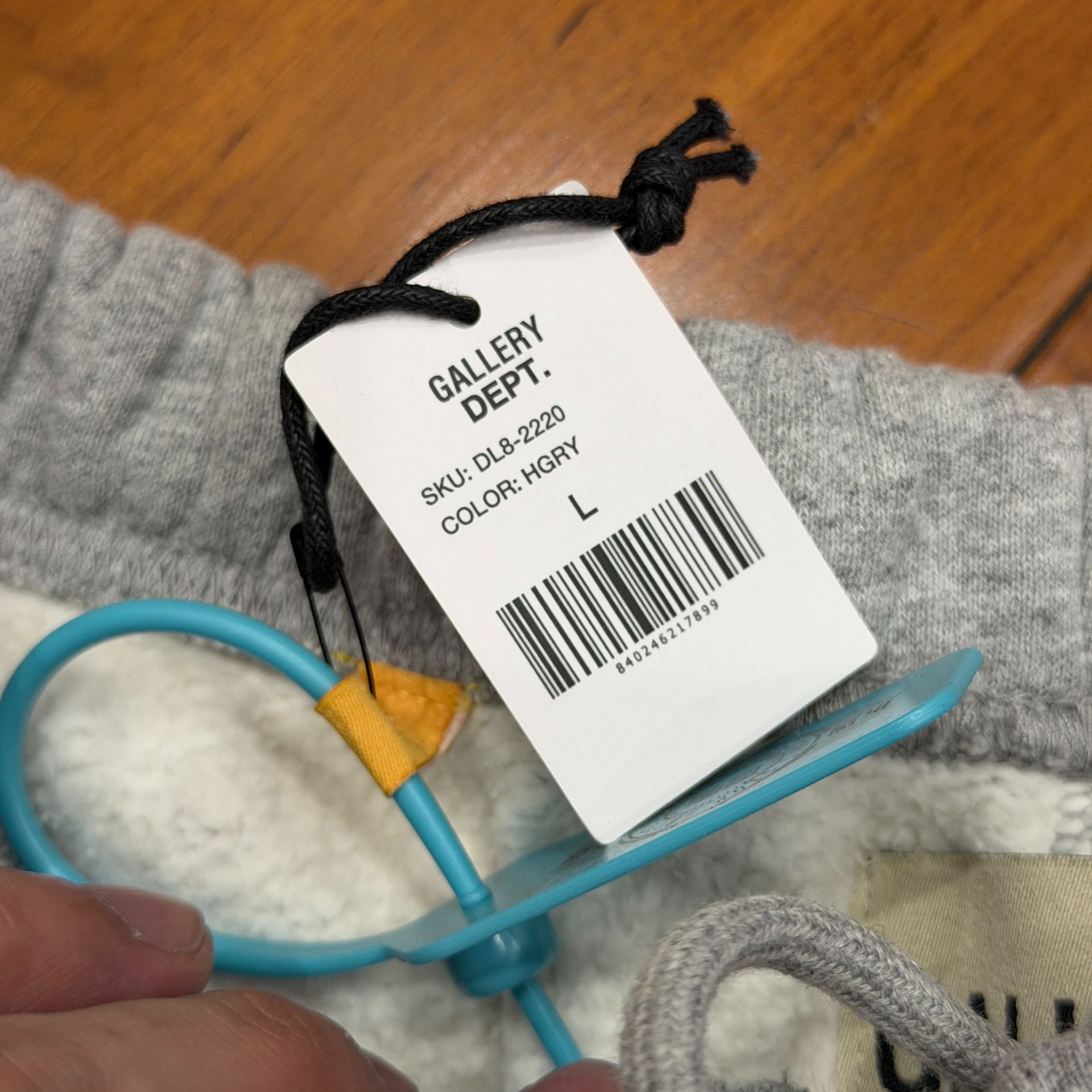 Gallery Dept Gray 8 Ball Sweat Shorts — label