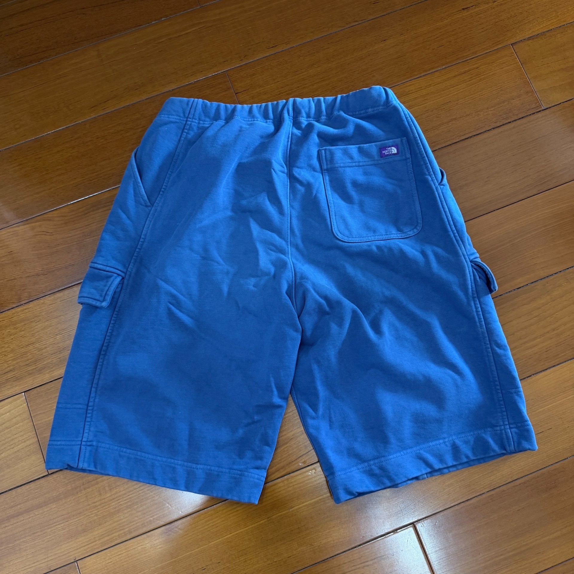 The North Face Blue Cargo Shorts — front