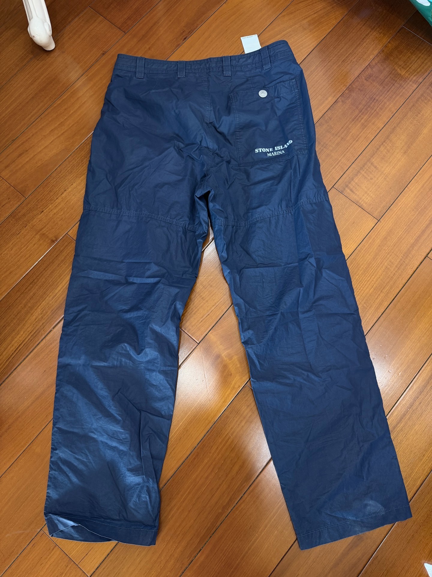 Stone Island Navy Wide-Leg Pants