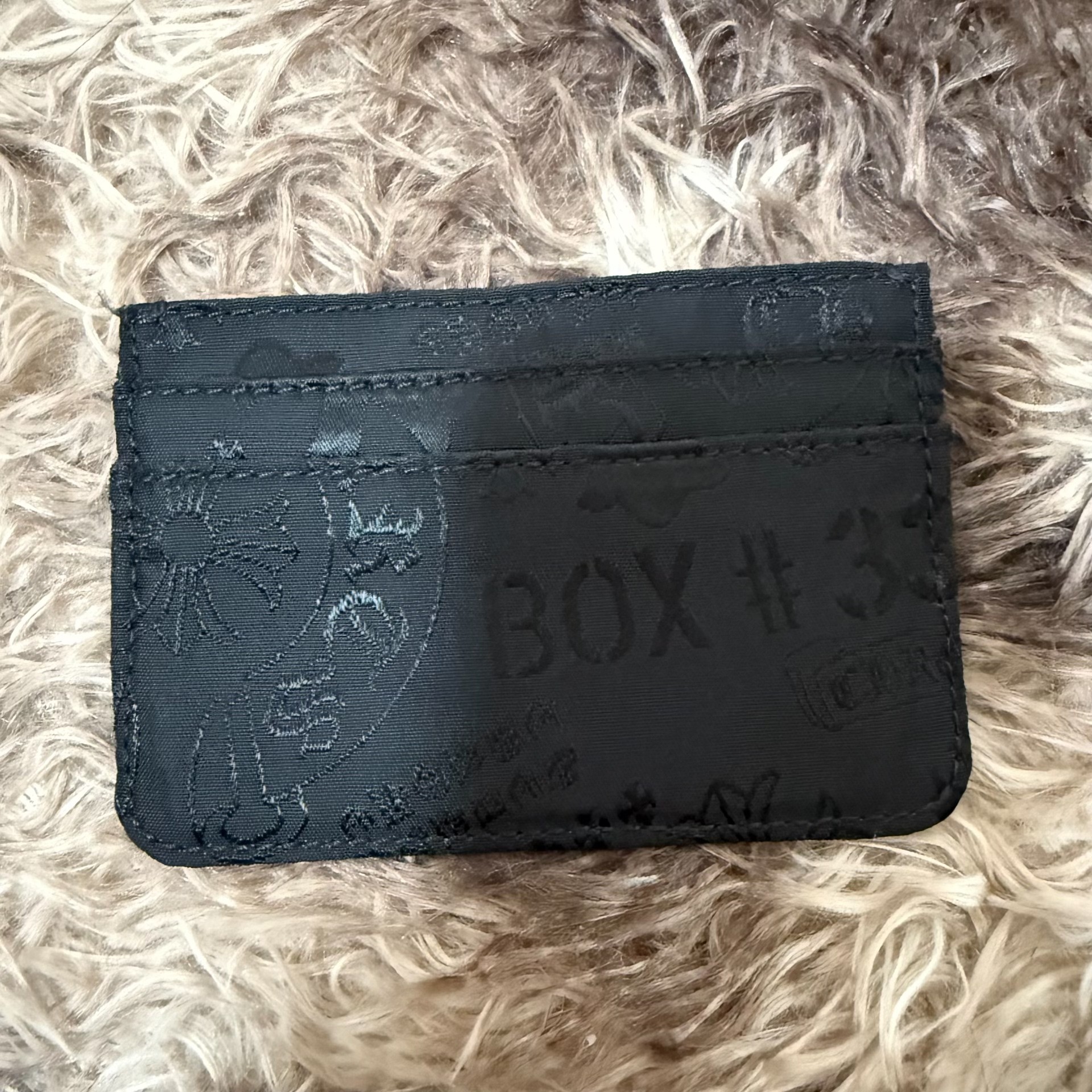 Chrome Hearts Nylon Silver Scroll Card Holder — front
