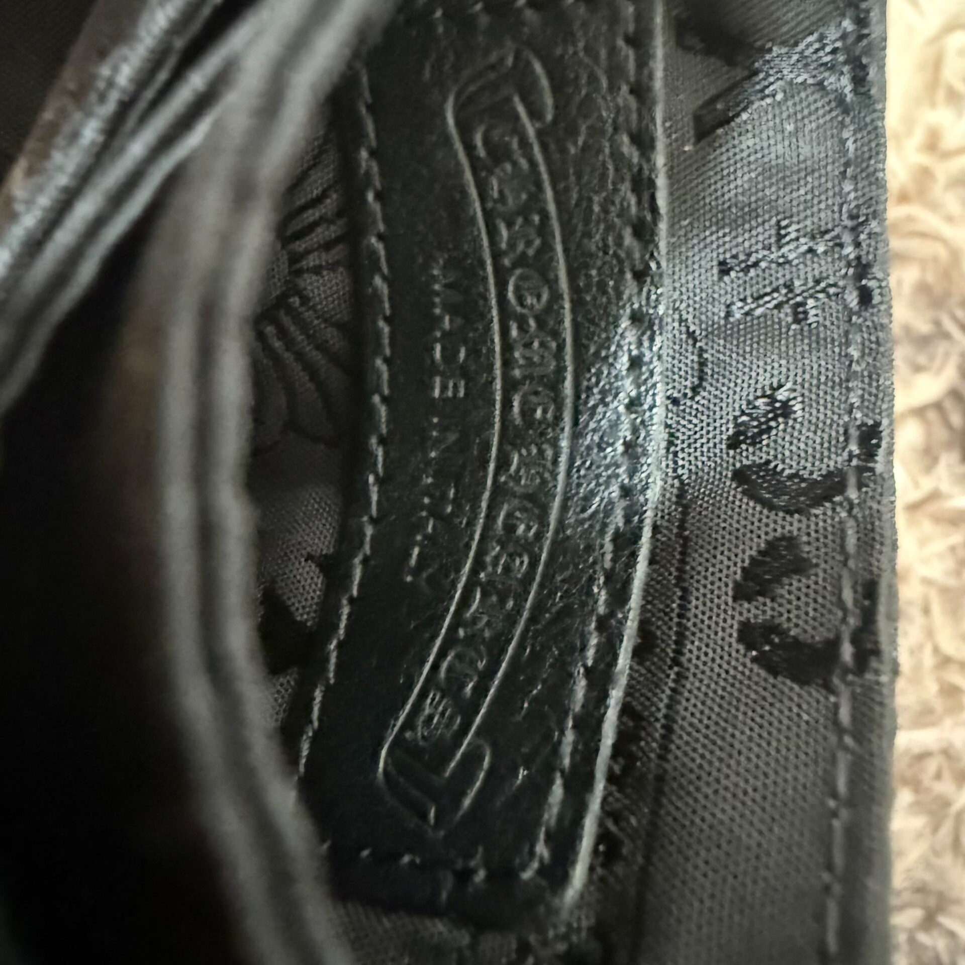 Chrome Hearts Nylon Silver Scroll Card Holder — back
