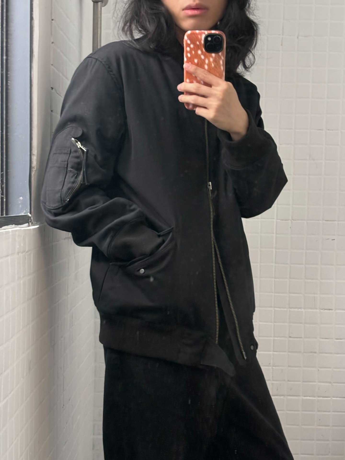 Helmut Lang 10S Bomber Jacket — detail