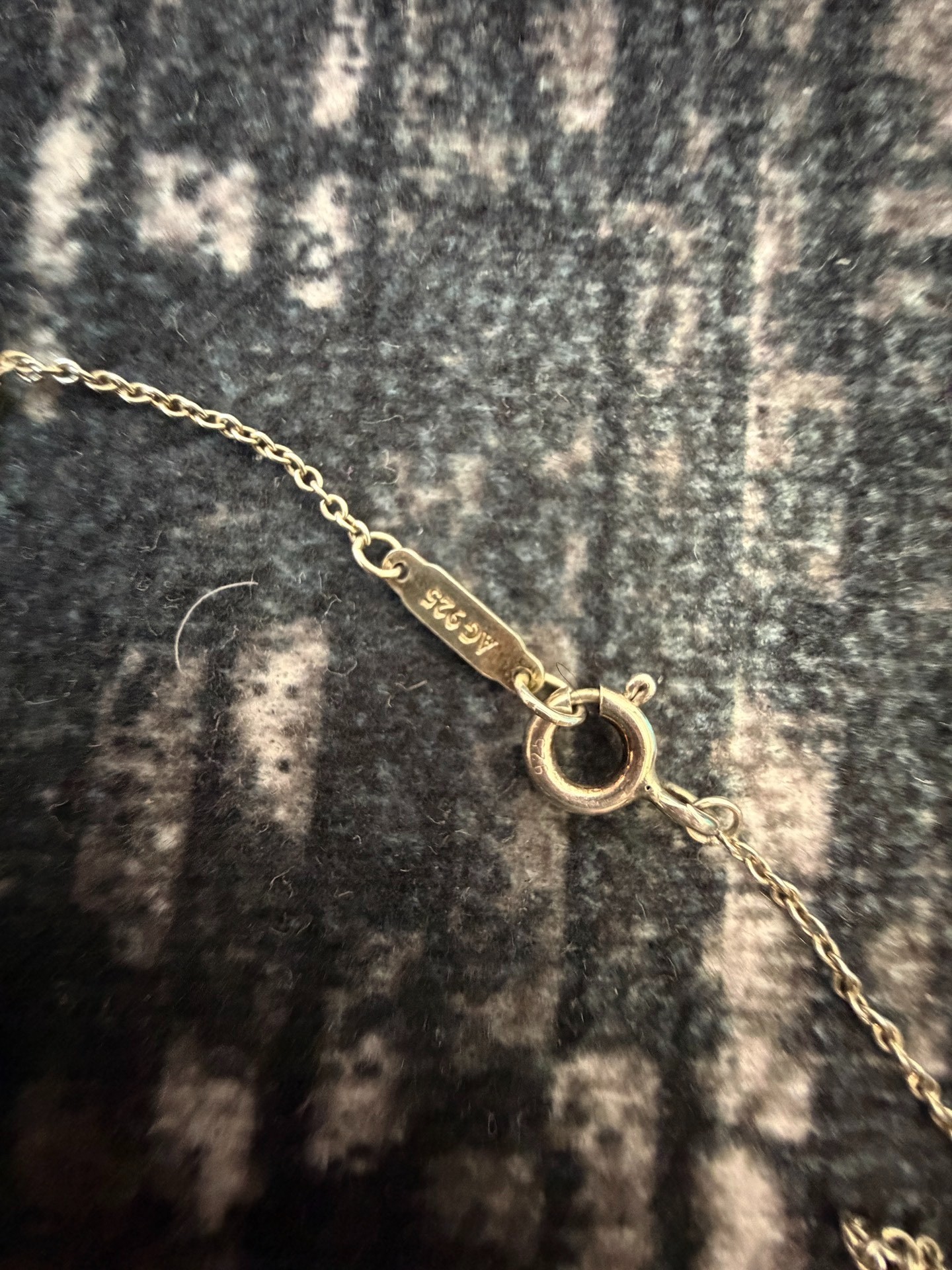 Tiffany & Co. Silver Double Heart Necklace — back
