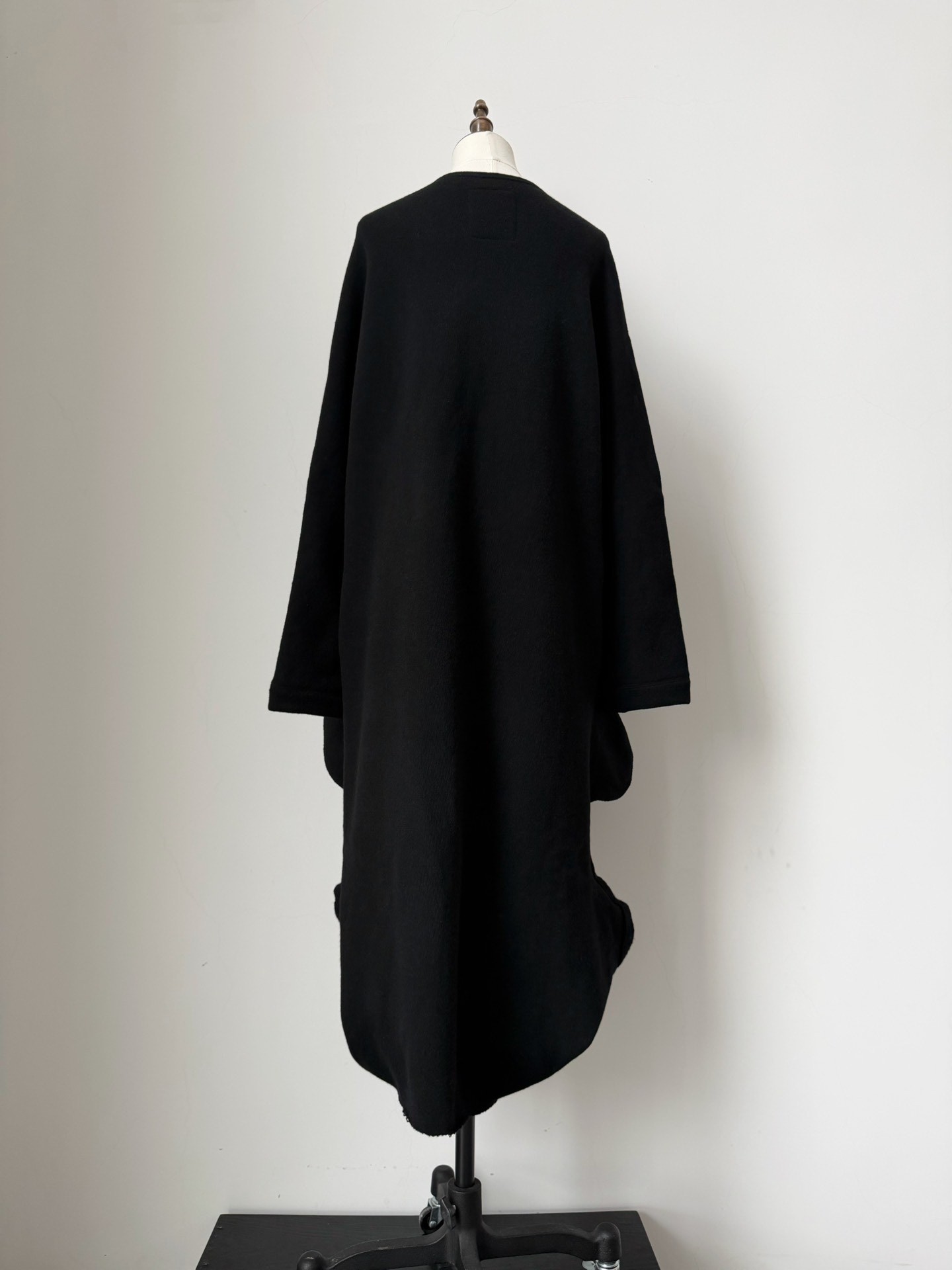 Y's Deconstructed Wool Long Coat — detail