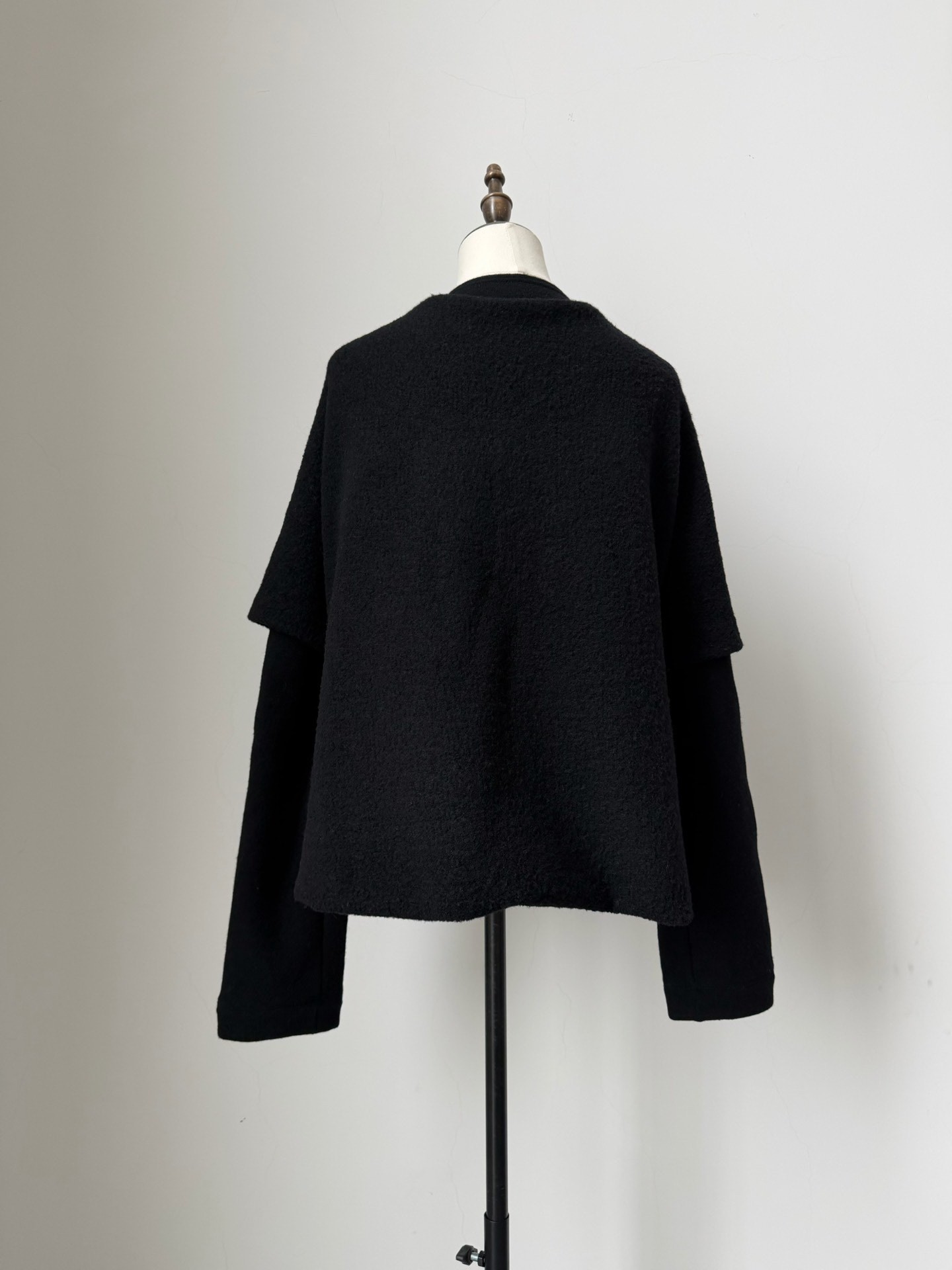 Y's Deconstructed Wool Long Coat — back