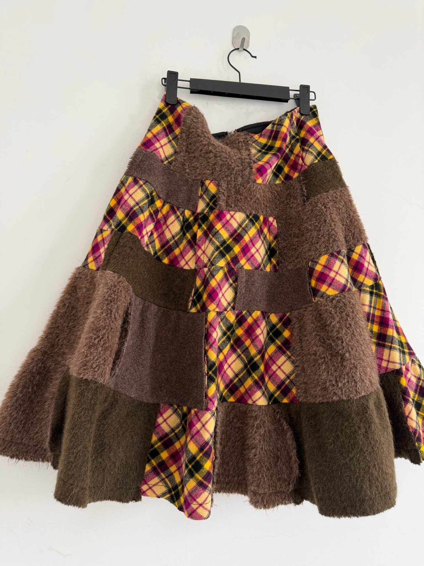 Comme des Garcons Tricot Patchwork Umbrella Skirt — front