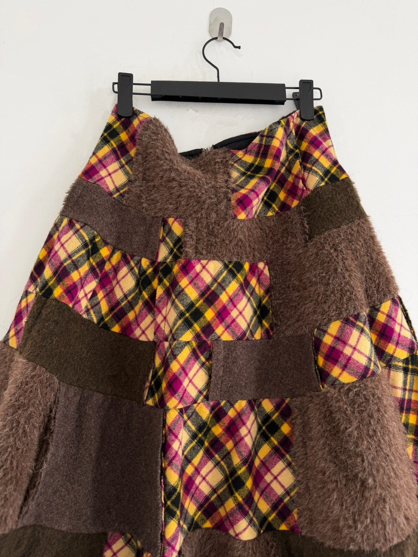 Comme des Garcons Tricot Patchwork Umbrella Skirt — detail