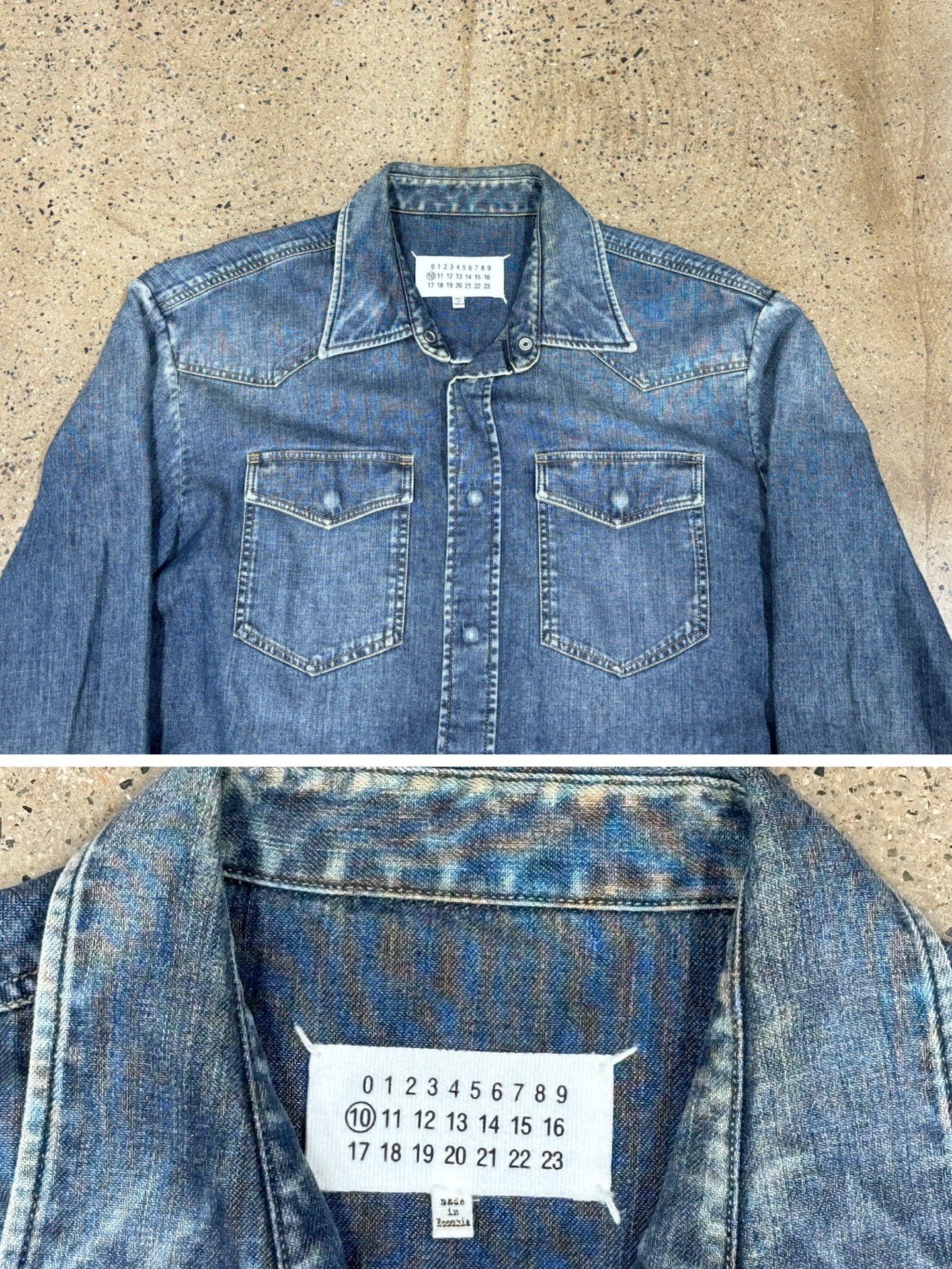 Maison Margiela Blue Denim Jacket — label