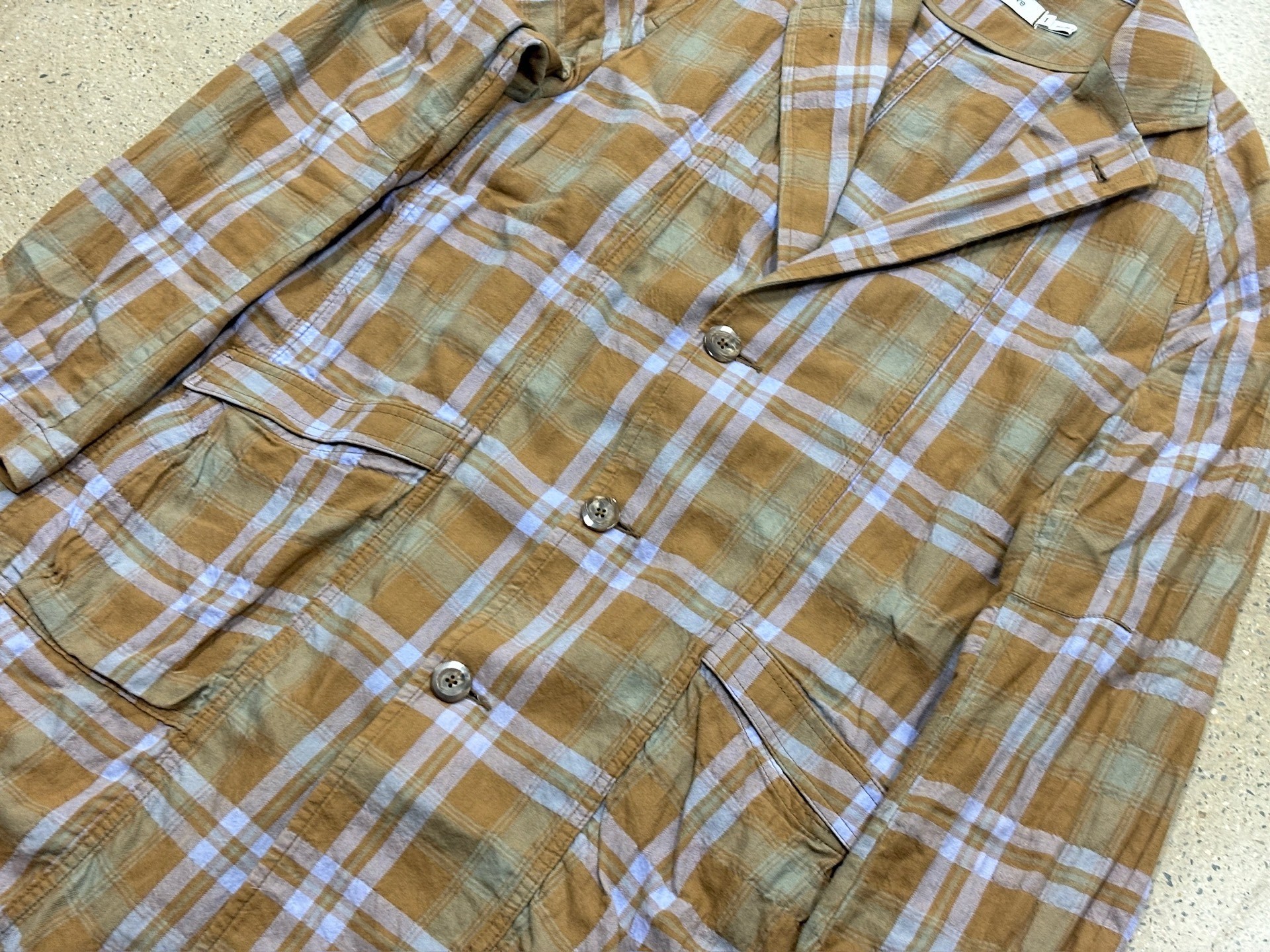 Nonnative Long Plaid Oversize Coat — label
