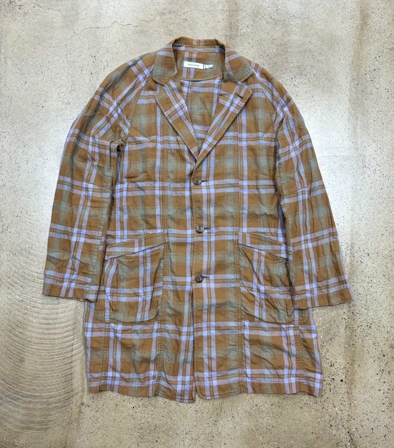 Nonnative Long Plaid Oversize Coat