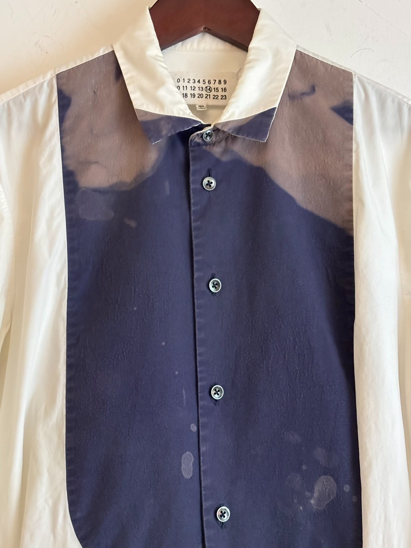 Maison Martin Margiela AW2013 Stain Illusion Shirt — detail