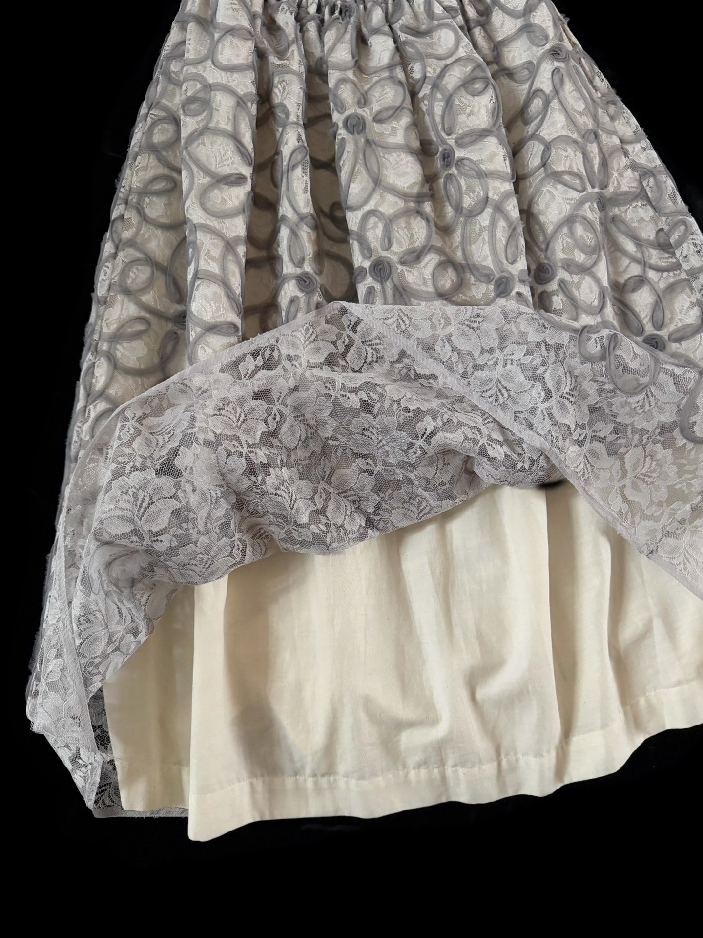 Comme des Garcons Tricot Lace Midi Skirt — back