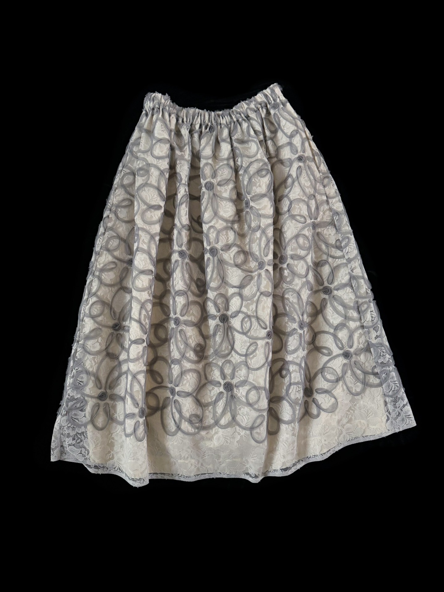 Comme des Garcons Tricot Lace Midi Skirt — front