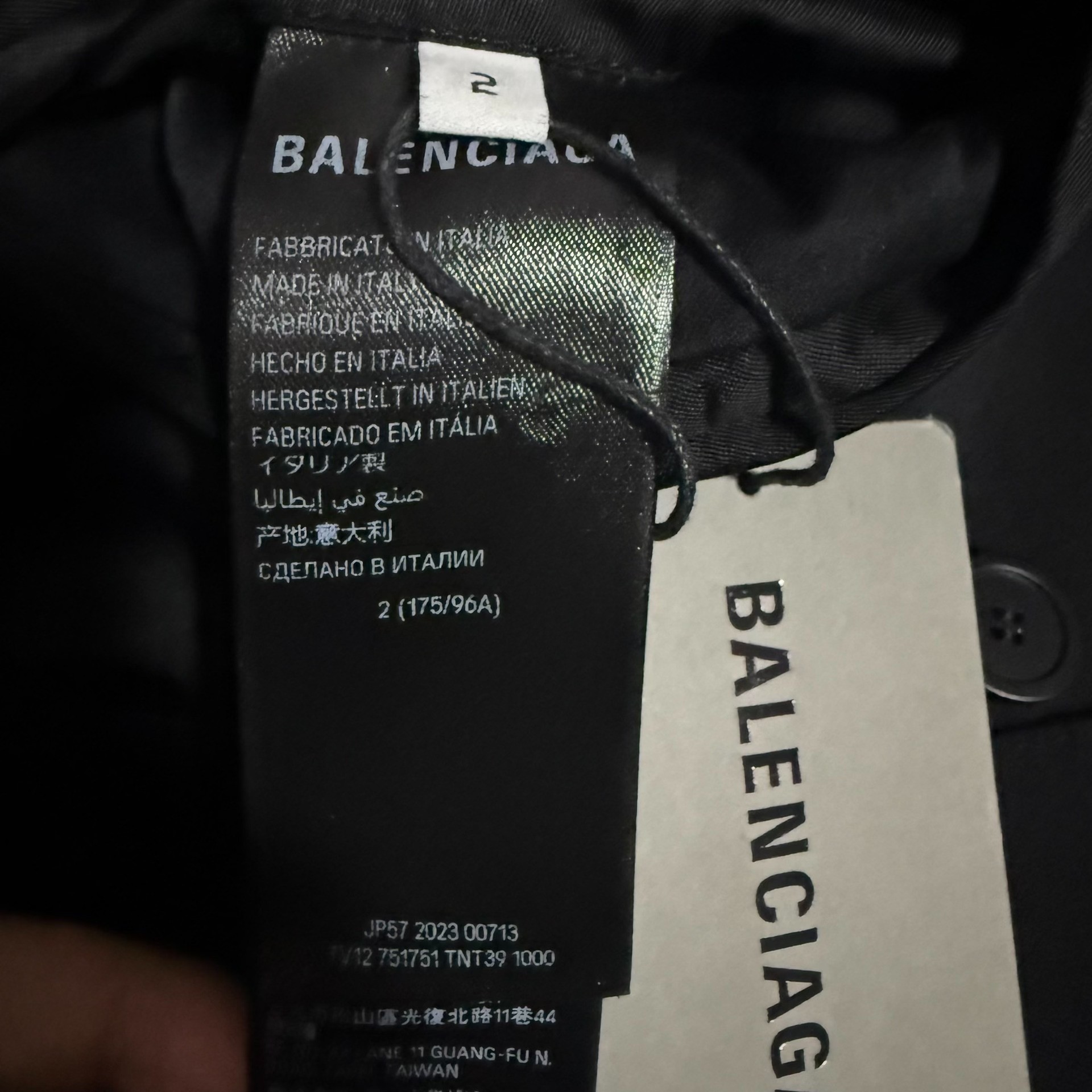 Balenciaga Black Double-Breasted Blazer — back