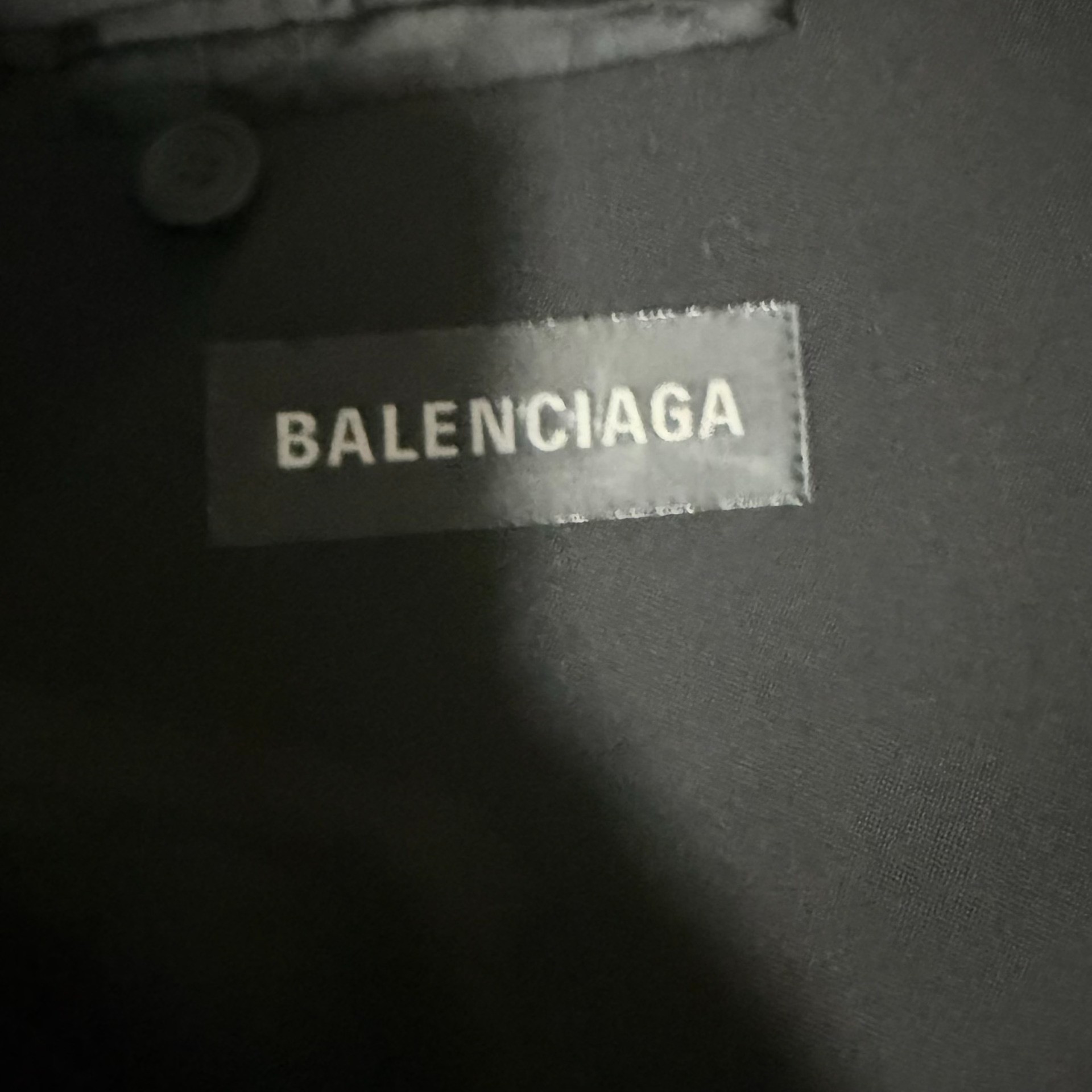 Balenciaga Black Double-Breasted Blazer — detail