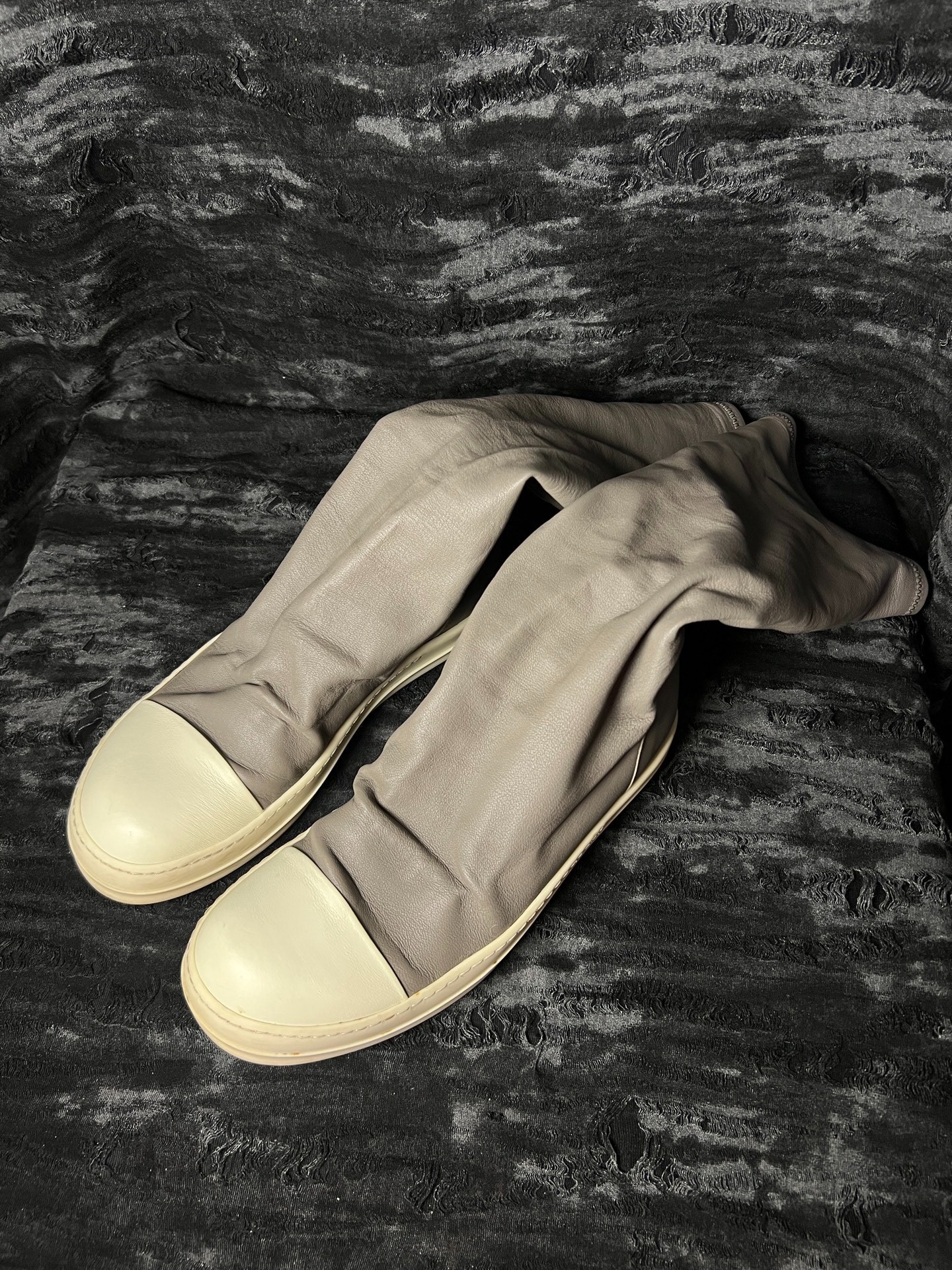 Rick Owens 17FW Sand Leather Boots