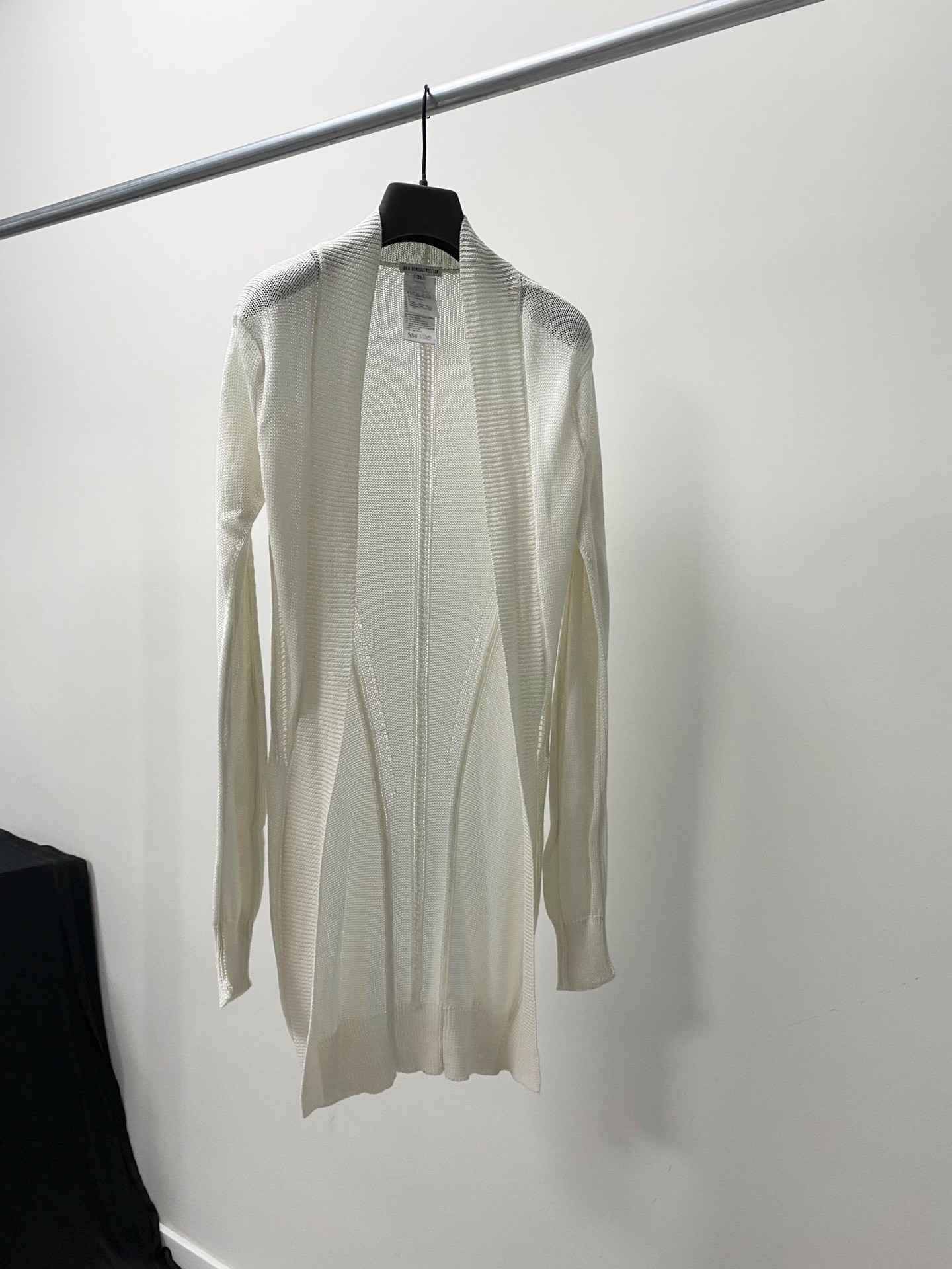 Ann Demeulemeester White Knit Cardigan