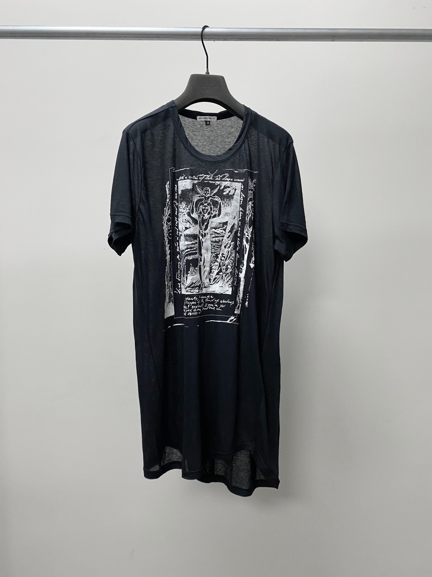 Ann Demeulemeester Black Longline T-Shirt