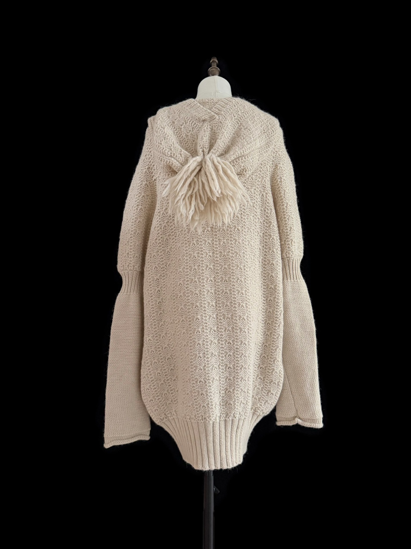 Y's 2003 Knit Hooded Cardigan — front