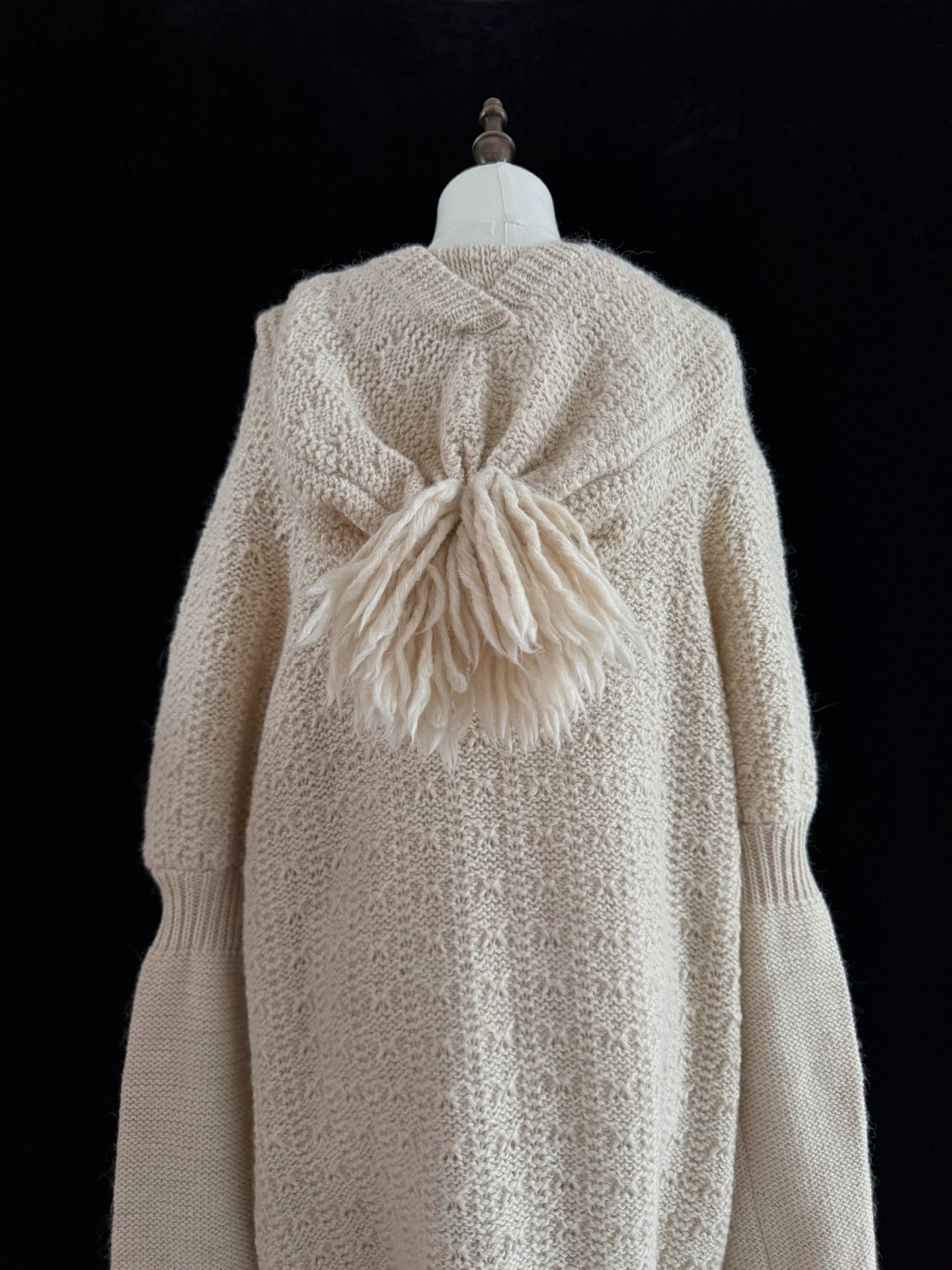 Y's 2003 Knit Hooded Cardigan — back
