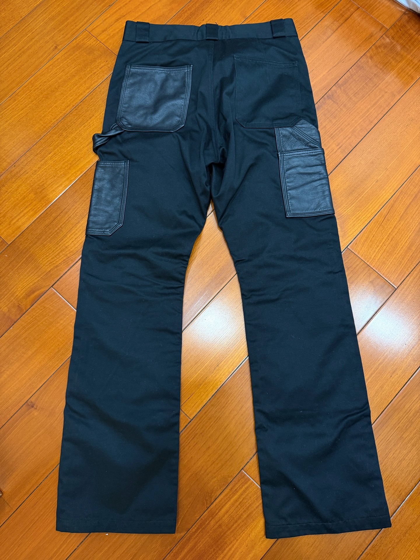 Vujade 005 Leather Panel Work Pants — front