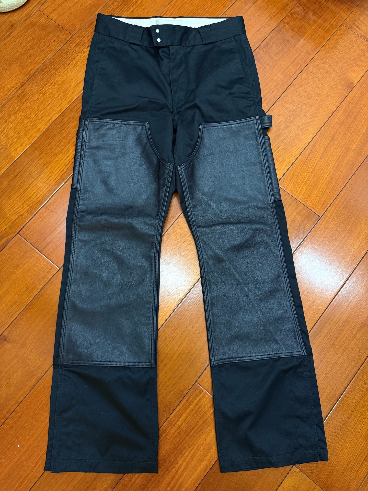 Vujade 005 Leather Panel Work Pants