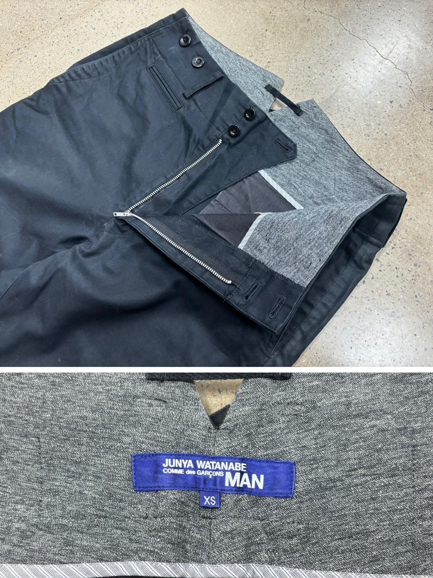 CDG x Junya Watanabe Wide Trousers — back