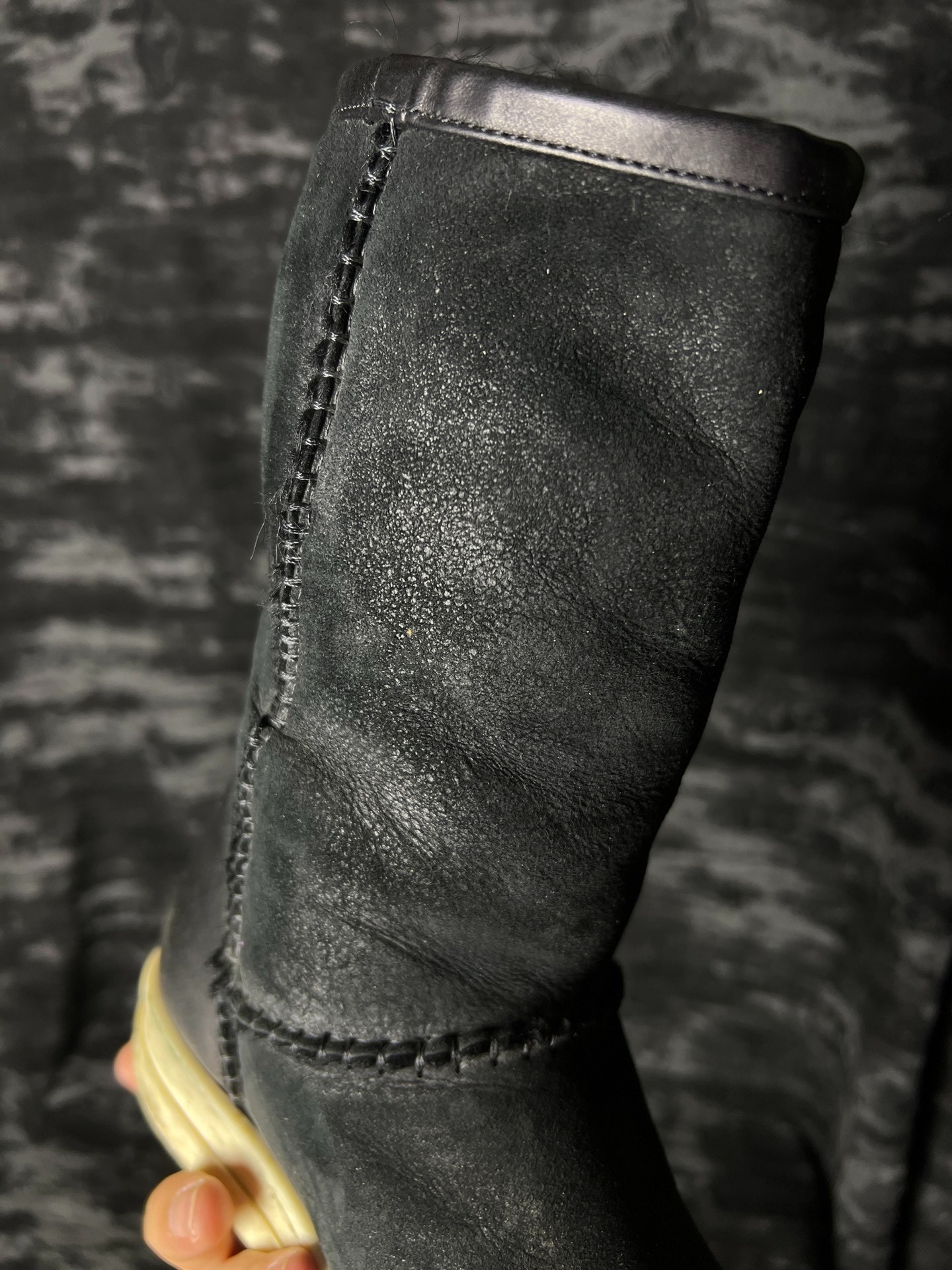 Rick Owens 16FW Women's Leather Boots — back
