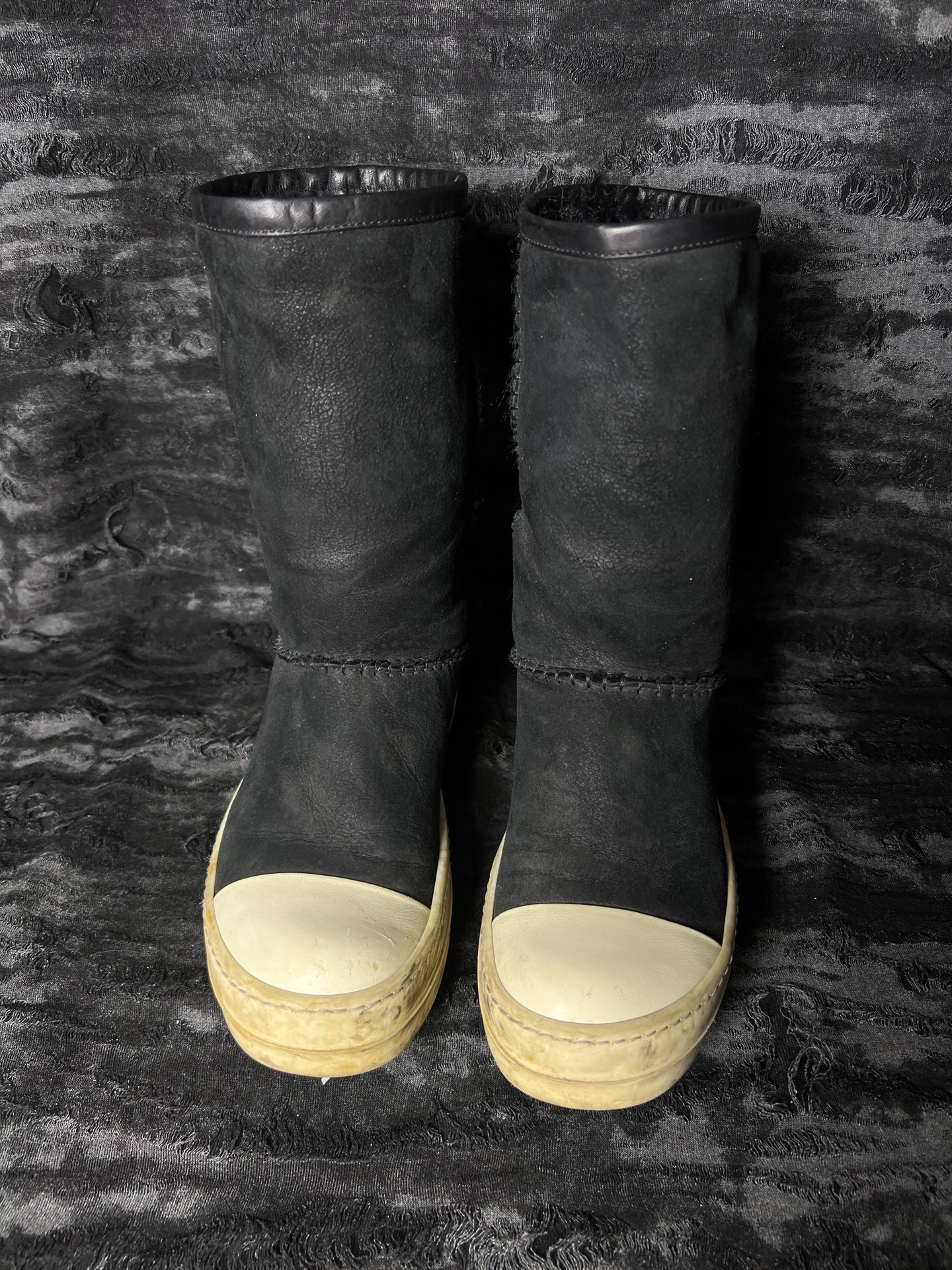 Rick Owens 16FW Women's Leather Boots — label