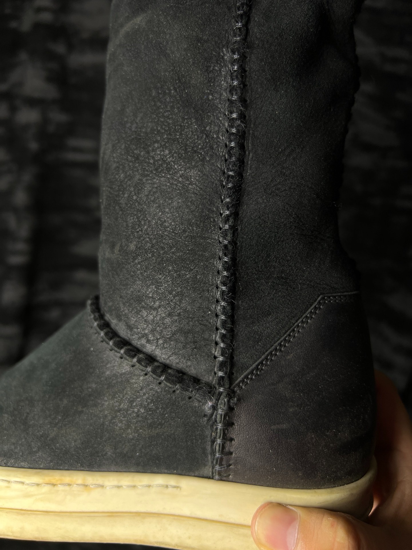 Rick Owens 16FW Women's Leather Boots — detail