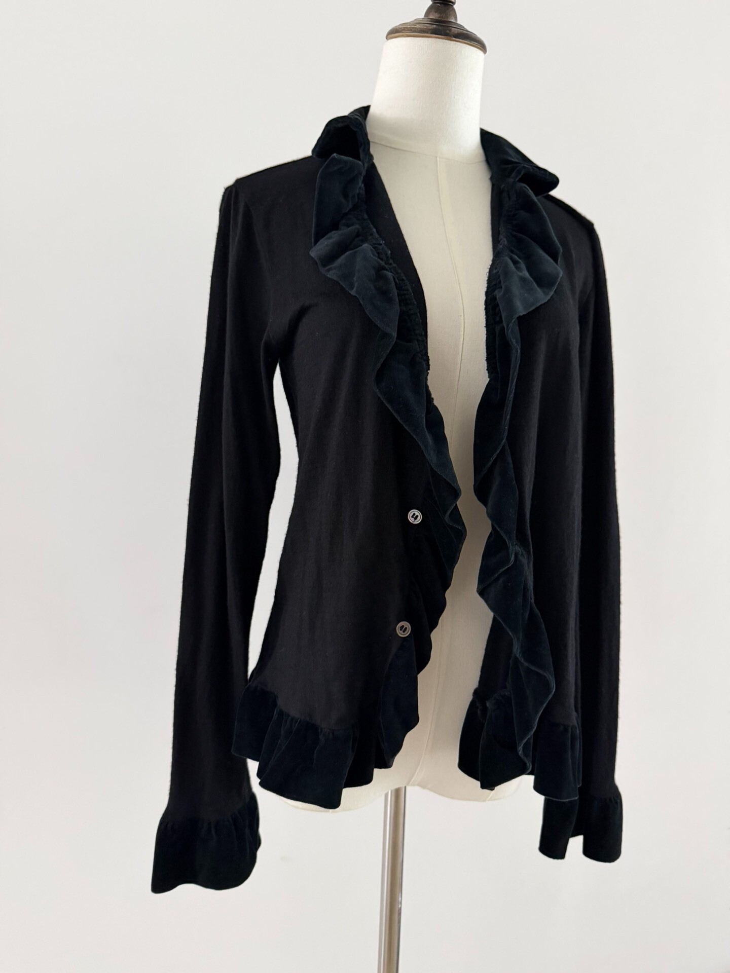 Comme Des Garcons Tricot Ruffled Cardigan