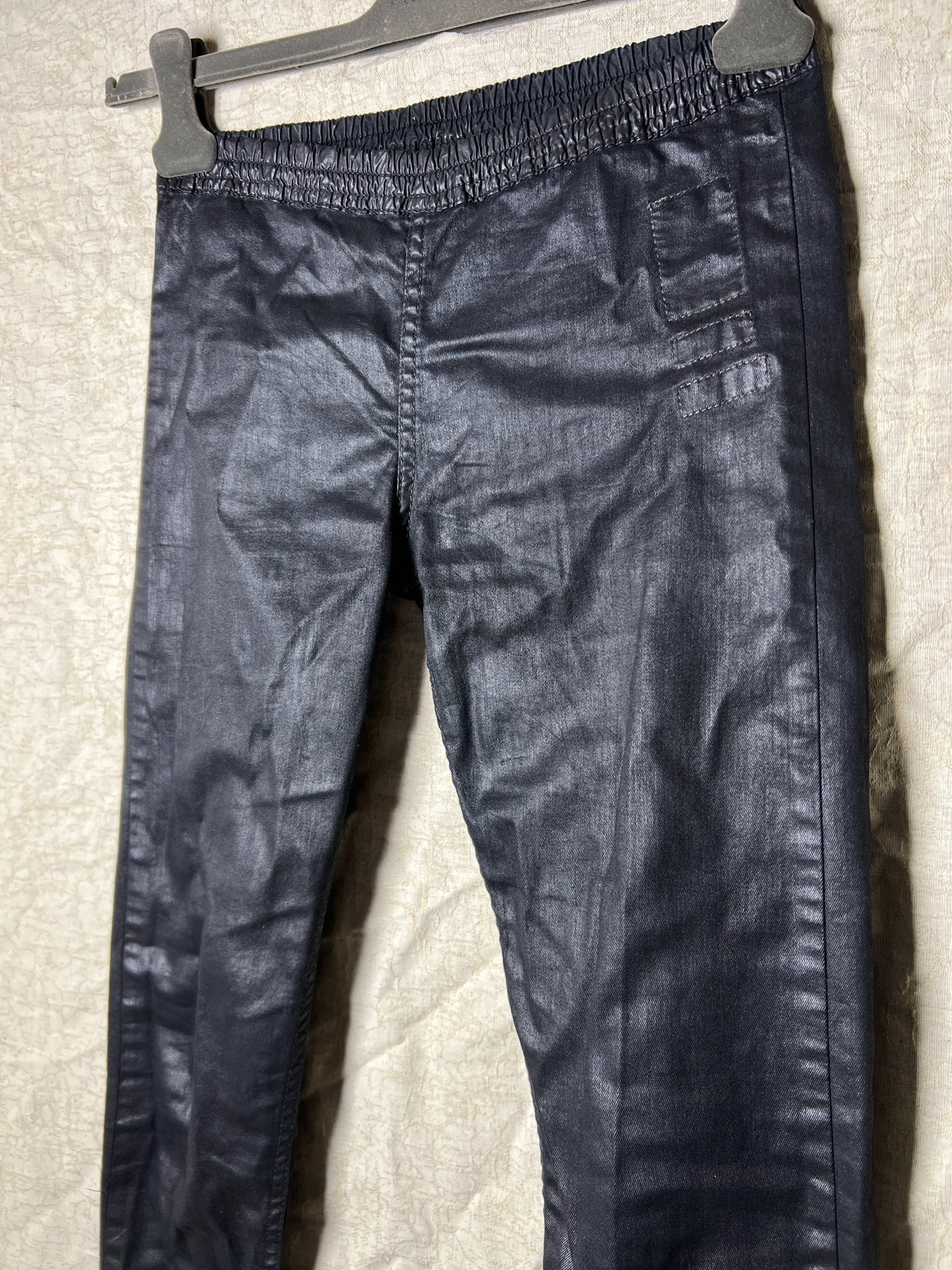 Rick Owens 13SS Coated Slim-Fit Pants — detail