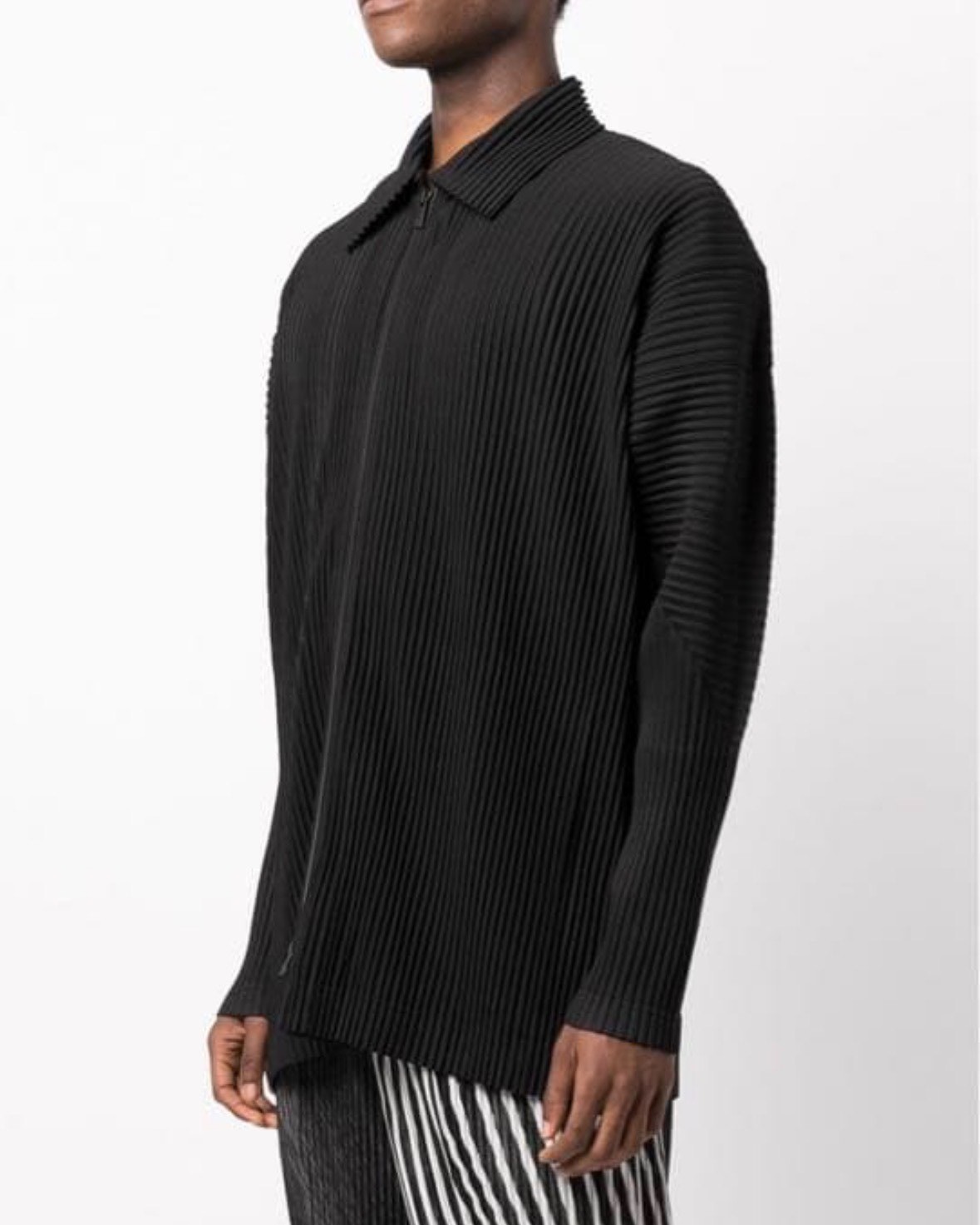 Issey Miyake Pleated Zip Jacket — back