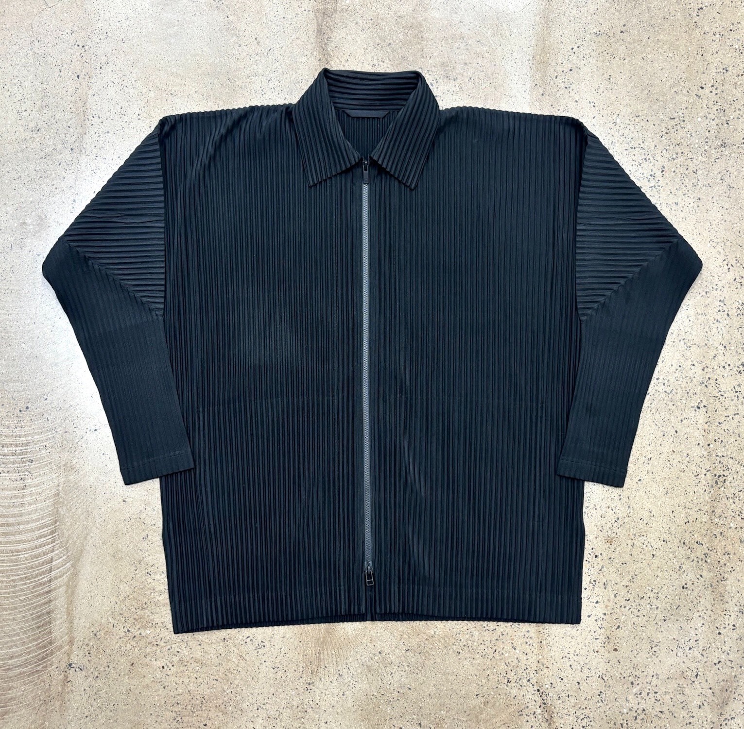 Issey Miyake Pleated Zip Jacket