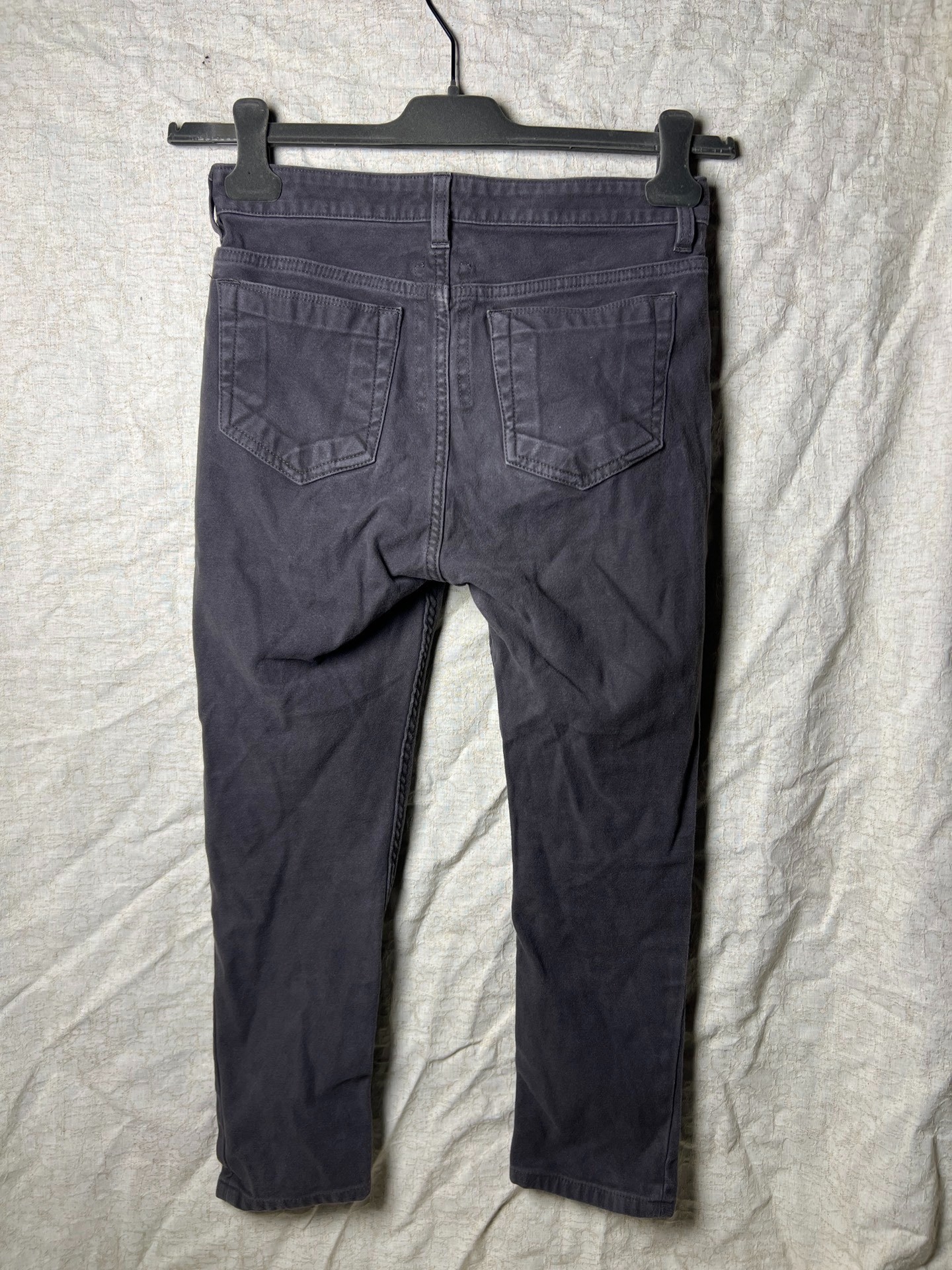 Rick Owens 16FW Torrance Cropped Suede Jeans — detail