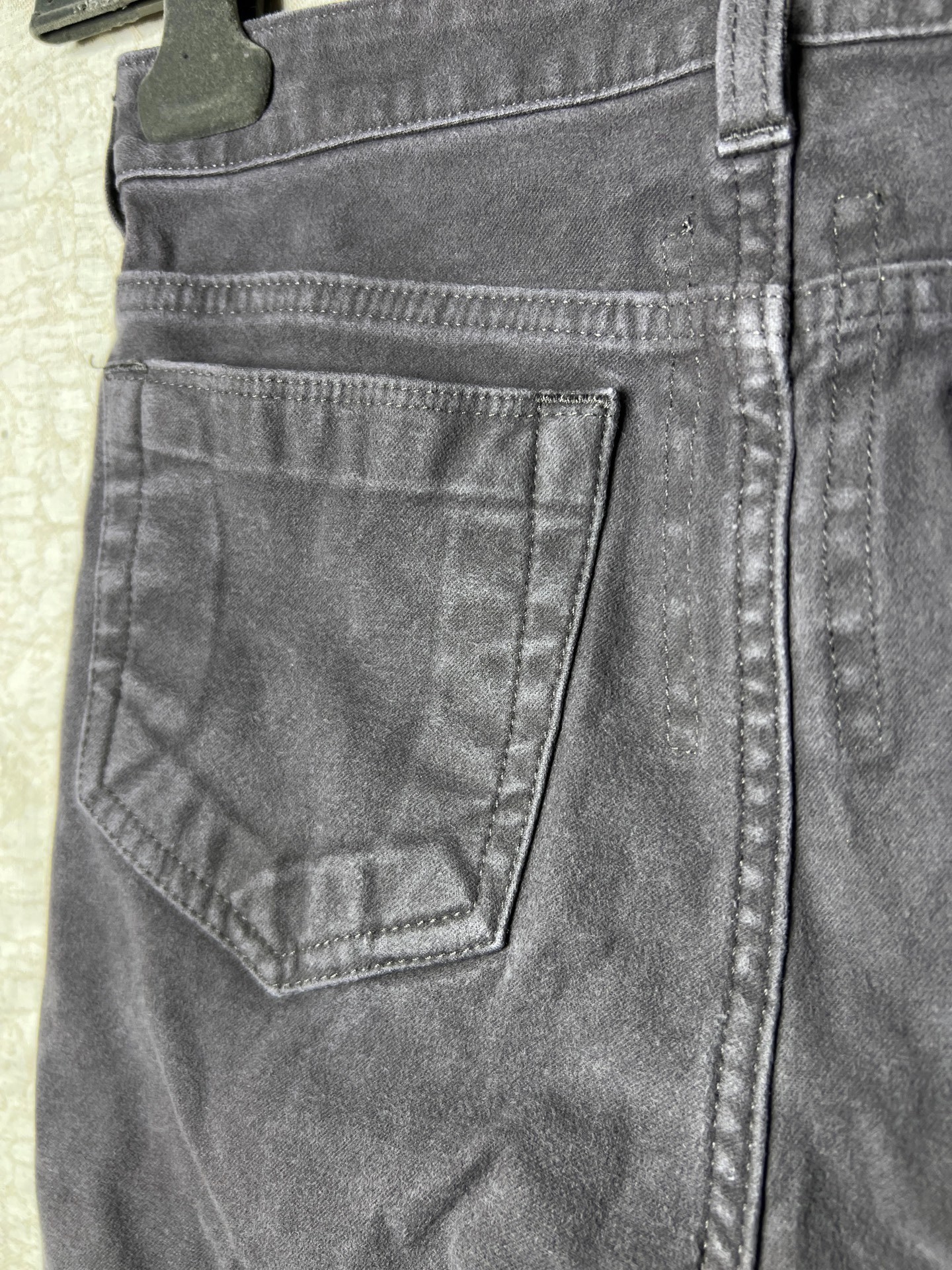 Rick Owens 16FW Torrance Cropped Suede Jeans — back