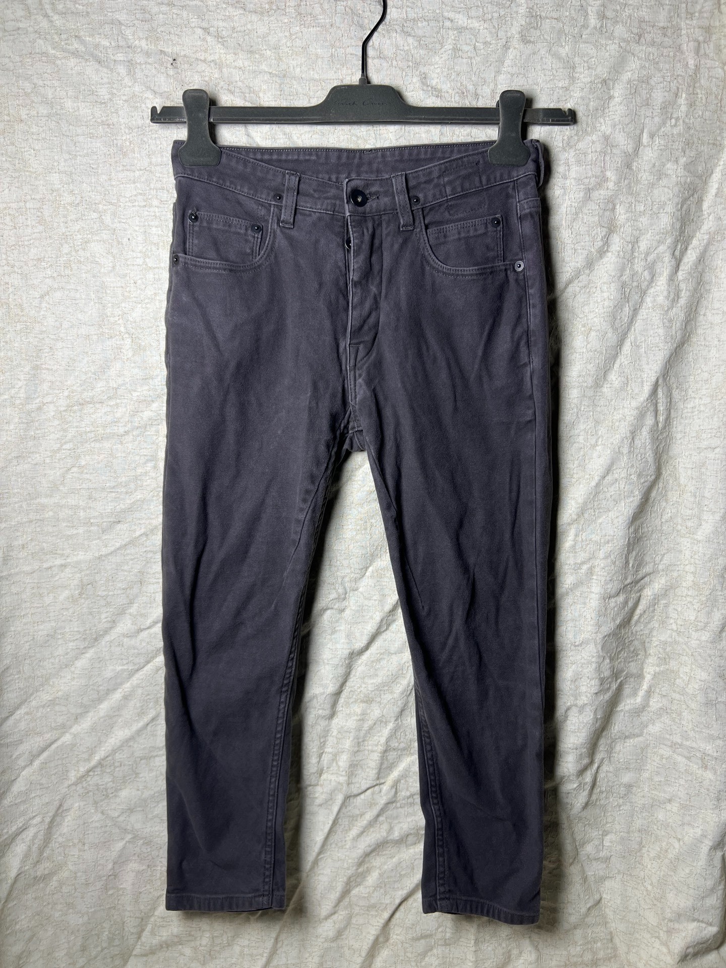Rick Owens 16FW Torrance Cropped Suede Jeans