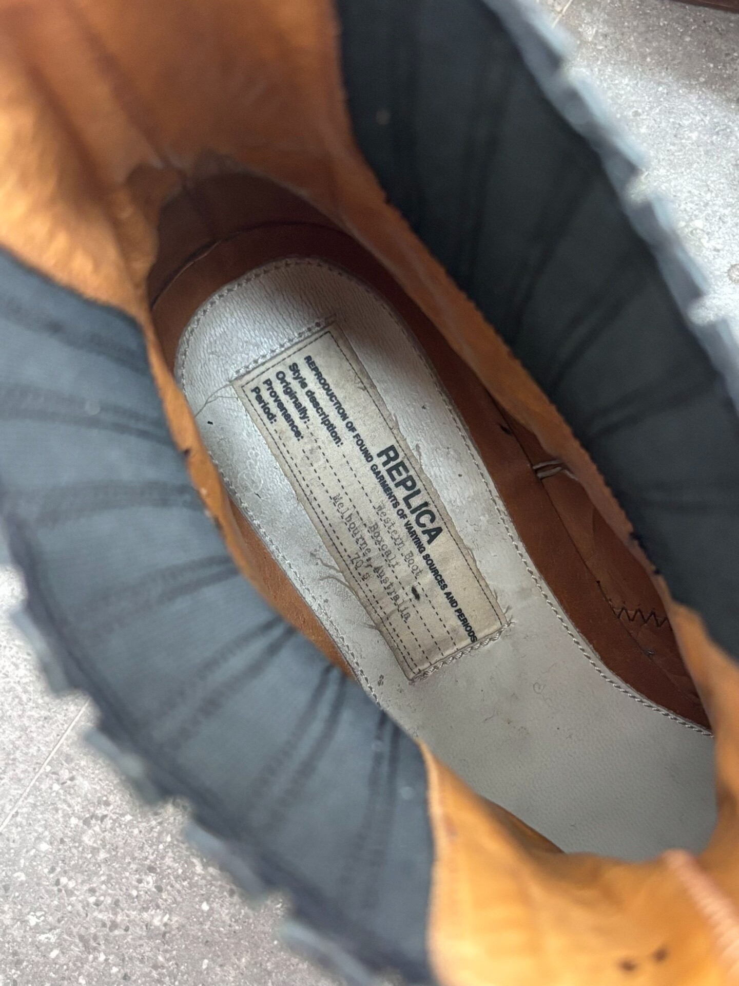 Maison Margiela Replica Western Boots — label