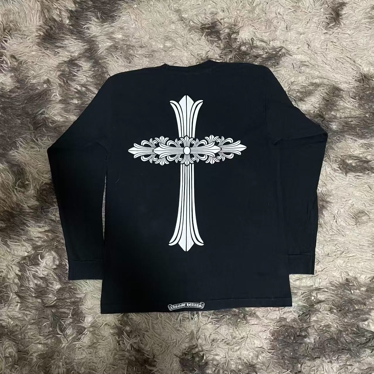 Chrome Hearts Black Cross Long Sleeve Top — front