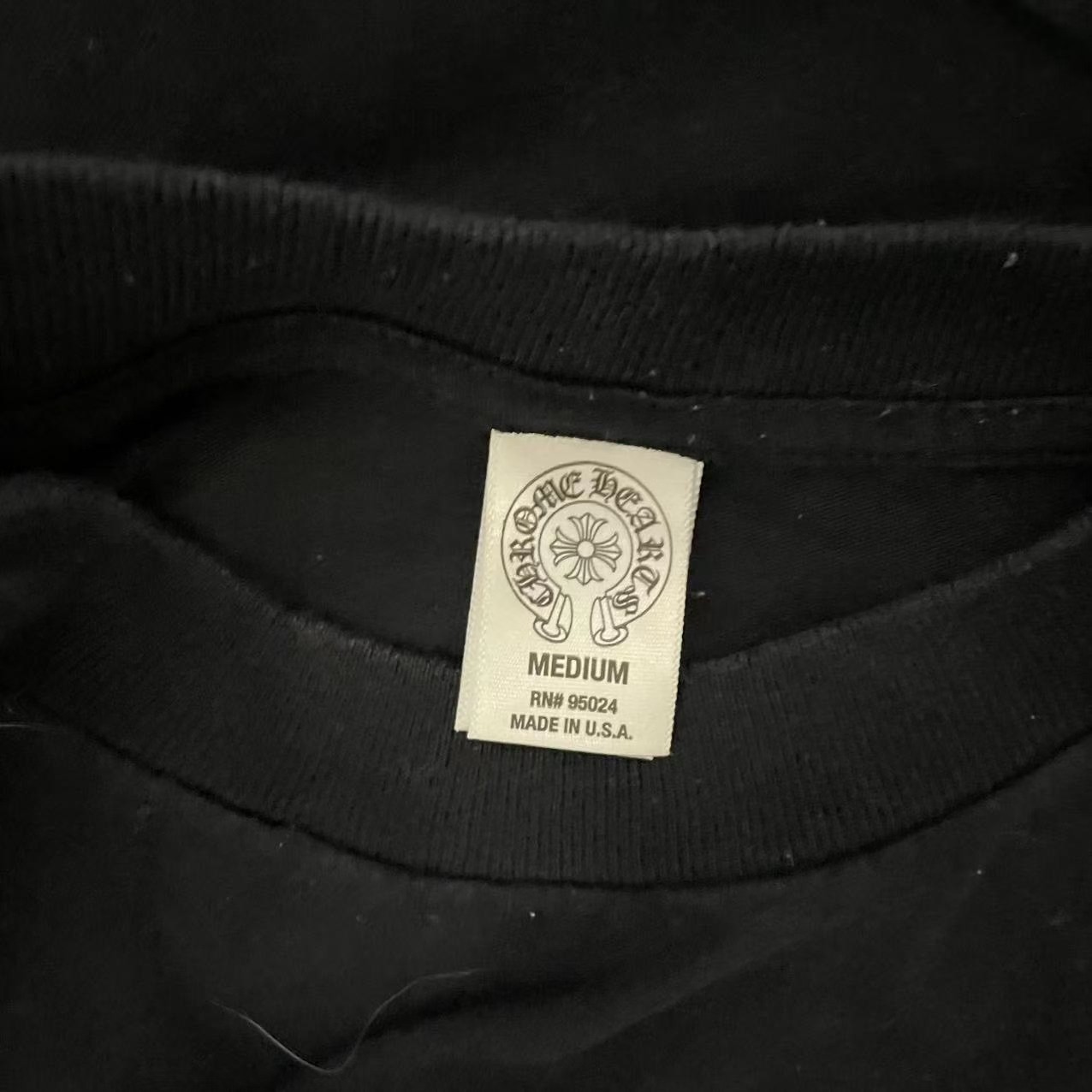 Chrome Hearts Black Cross Long Sleeve Top — detail