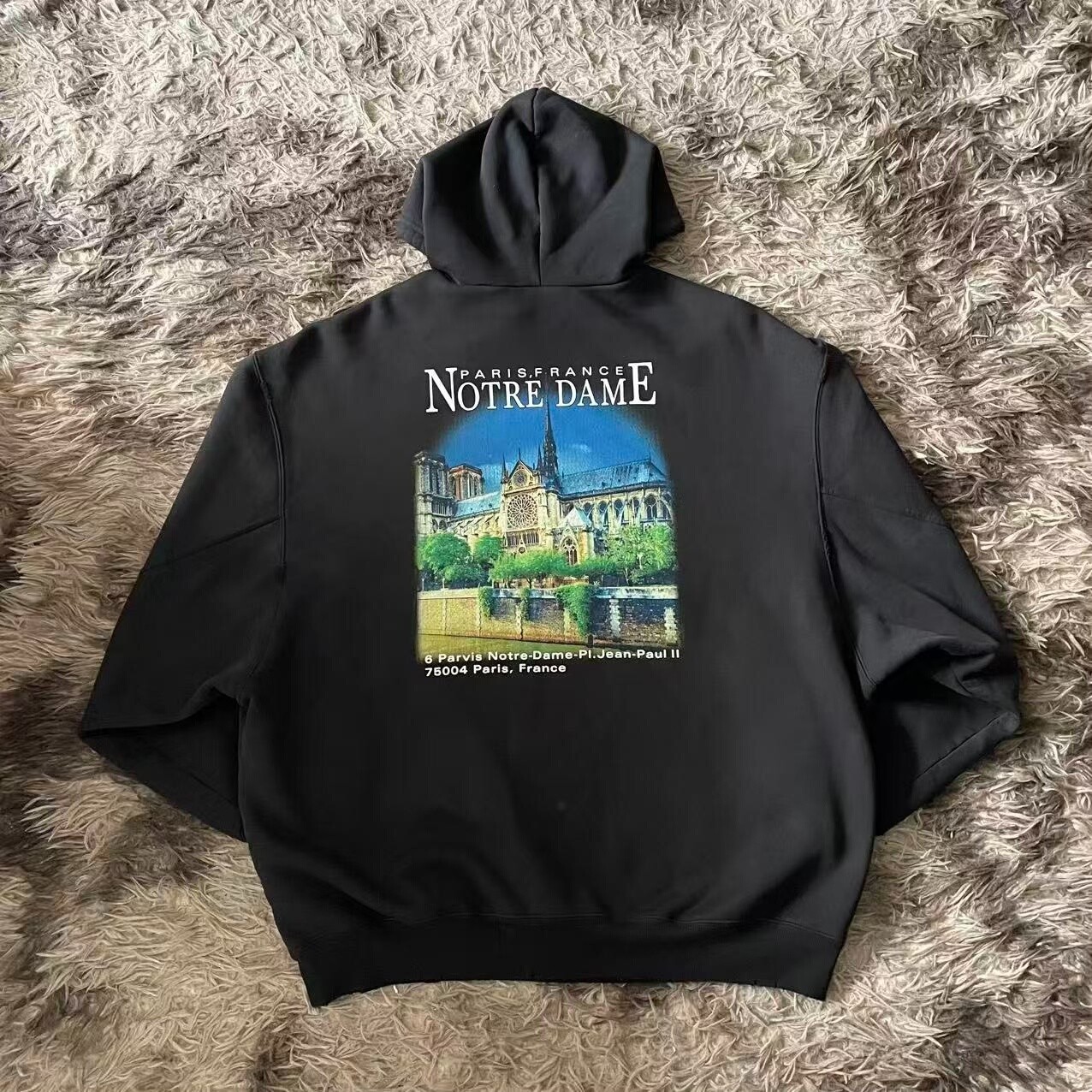 Balenciaga Distressed Sacre Coeur Hoodie — front