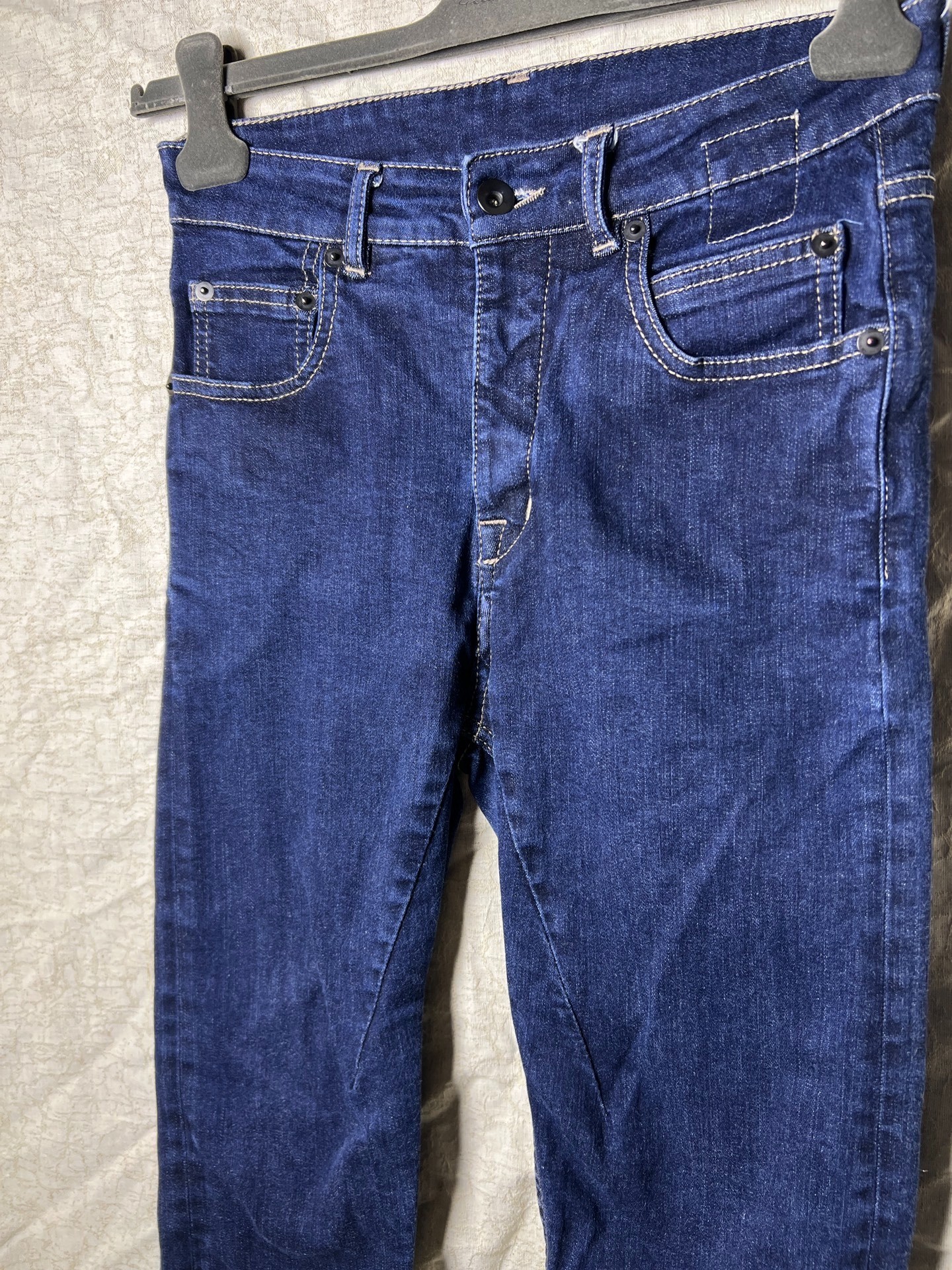 Rick Owens 18SS Torrance Cropped Denim Pants — detail