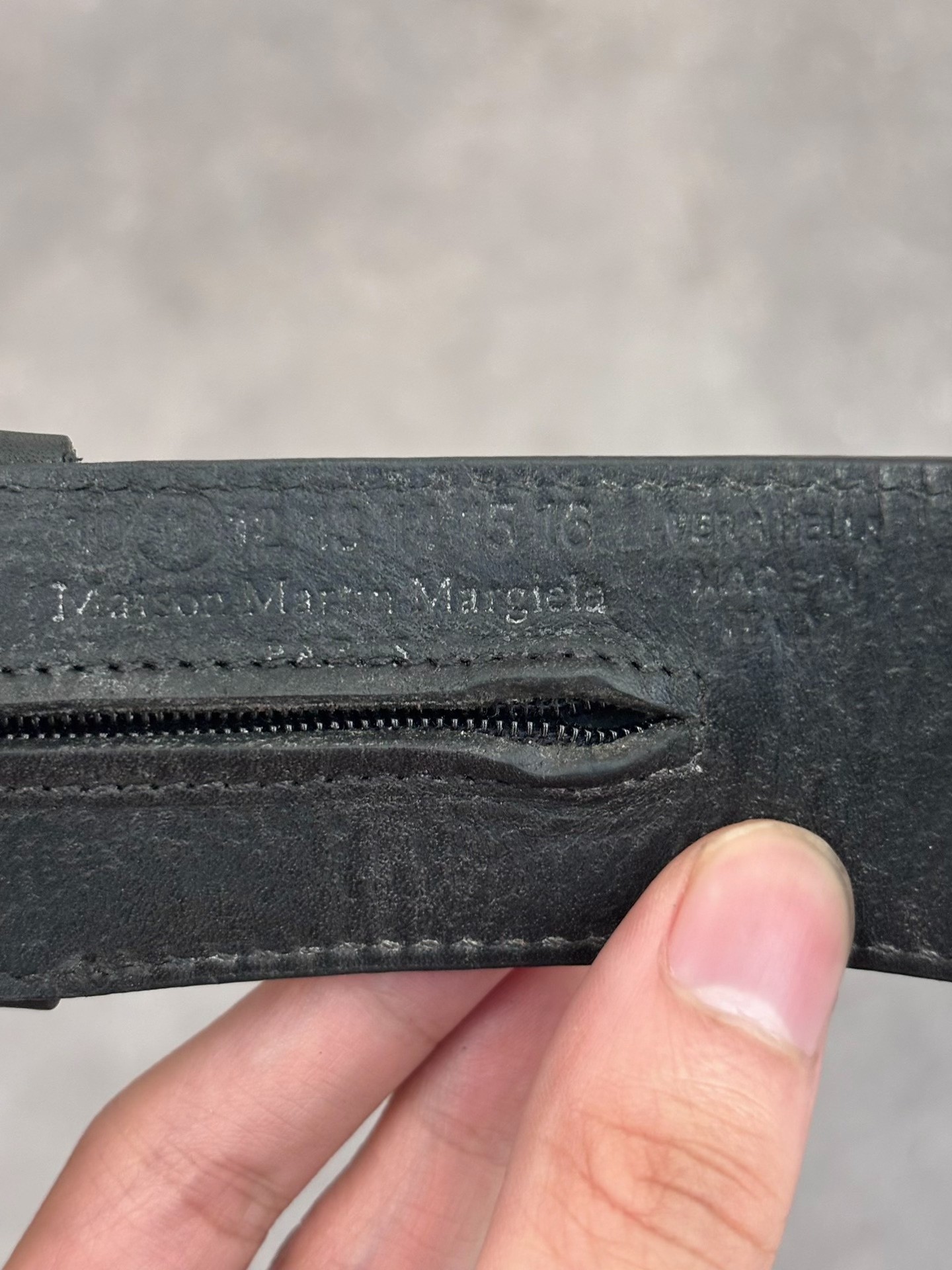 Maison Martin Margiela Leather Coin Purse Bracelet — label