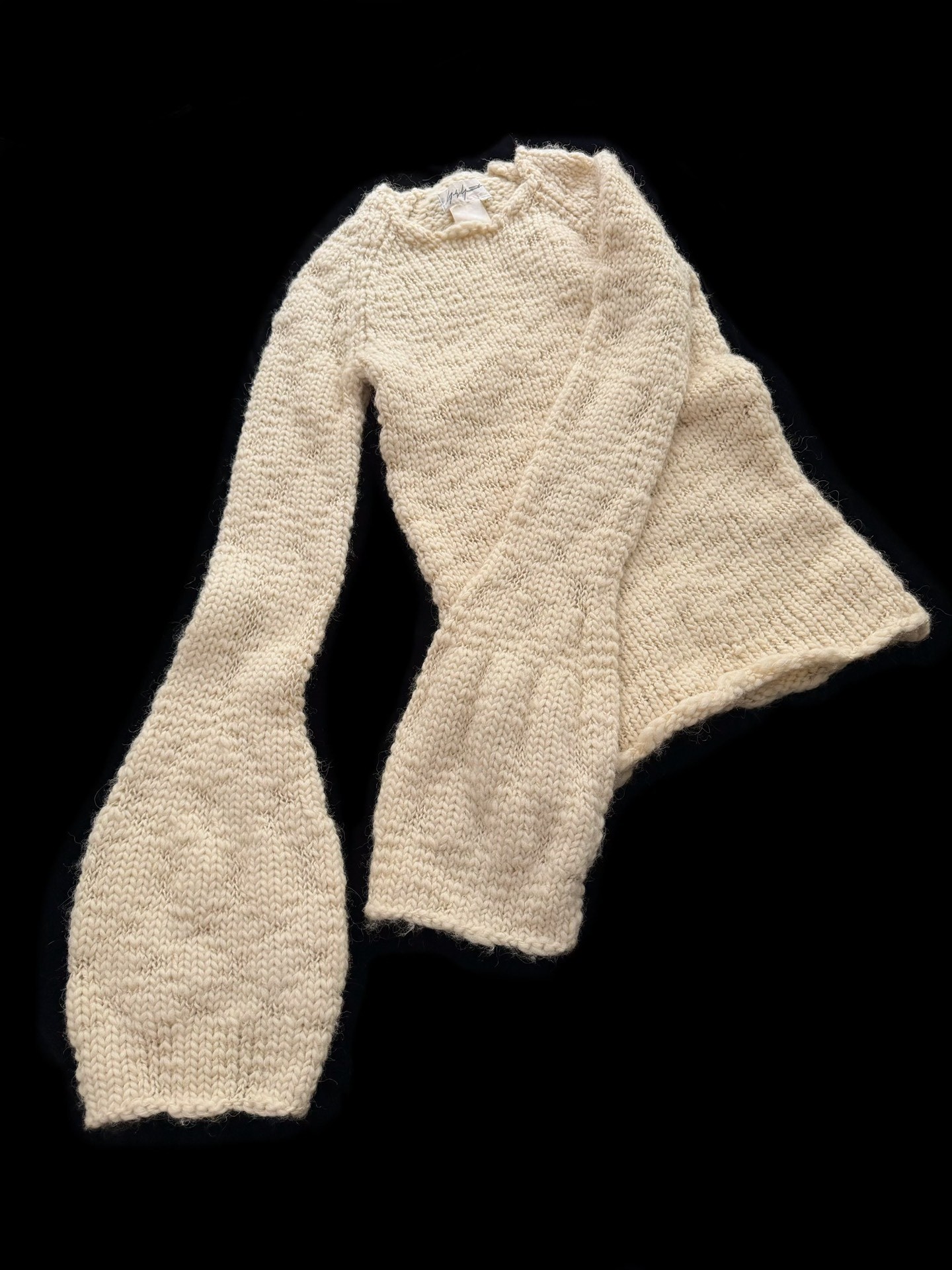 Yohji Yamamoto Bubble Sleeve Sweater — back